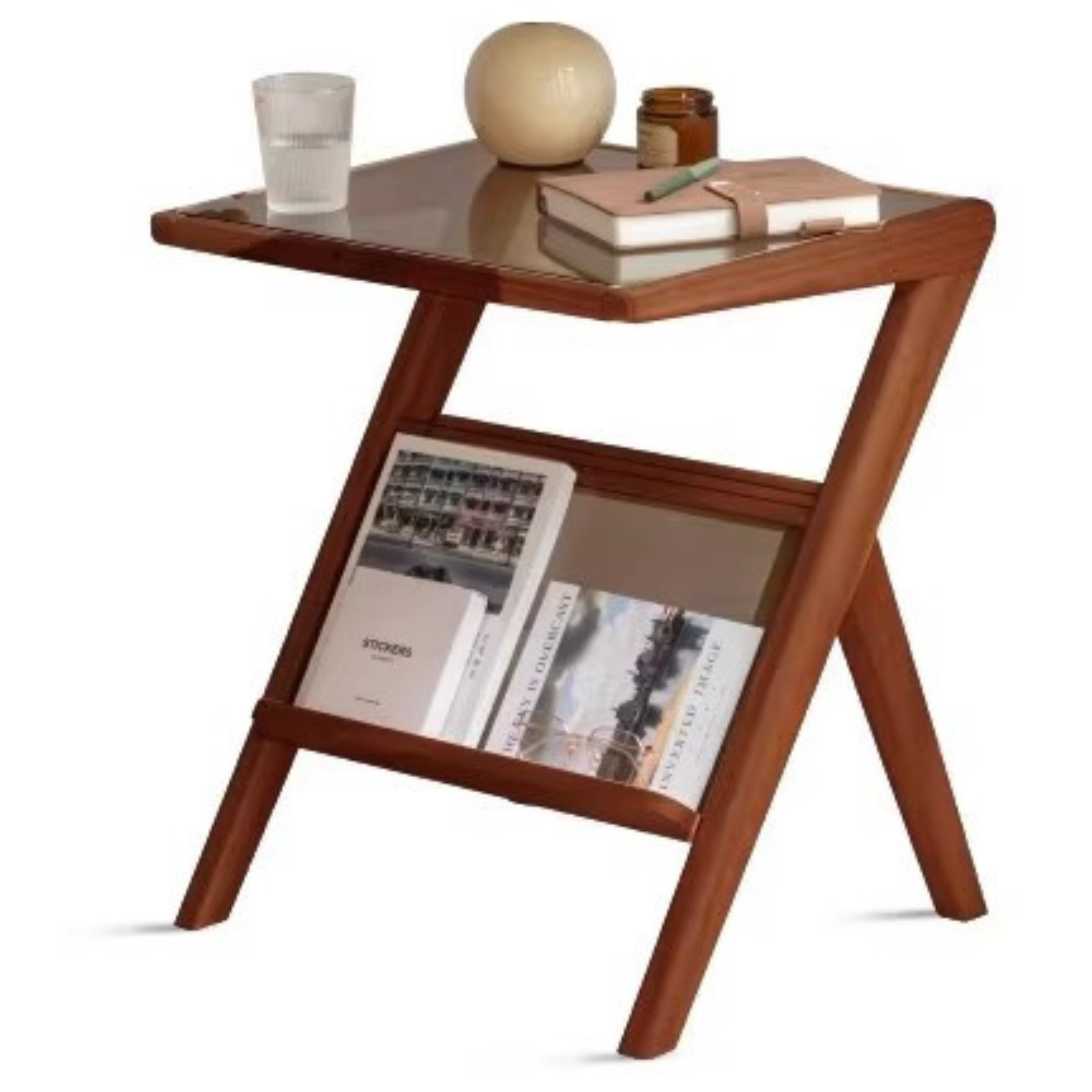 Beech Solid wood side glass creative corner)