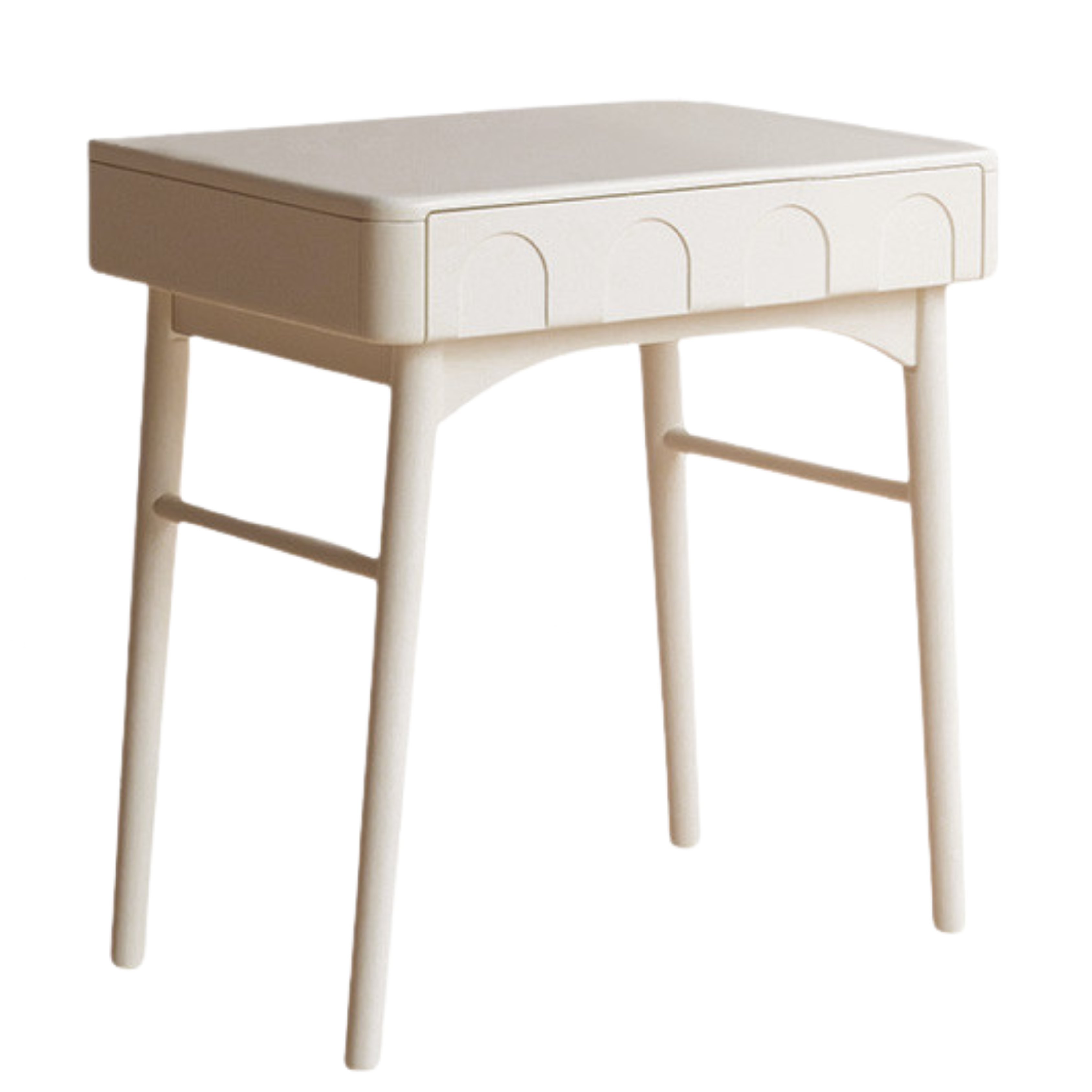 Solid Rubberwood French Cream Style Vanity Table.