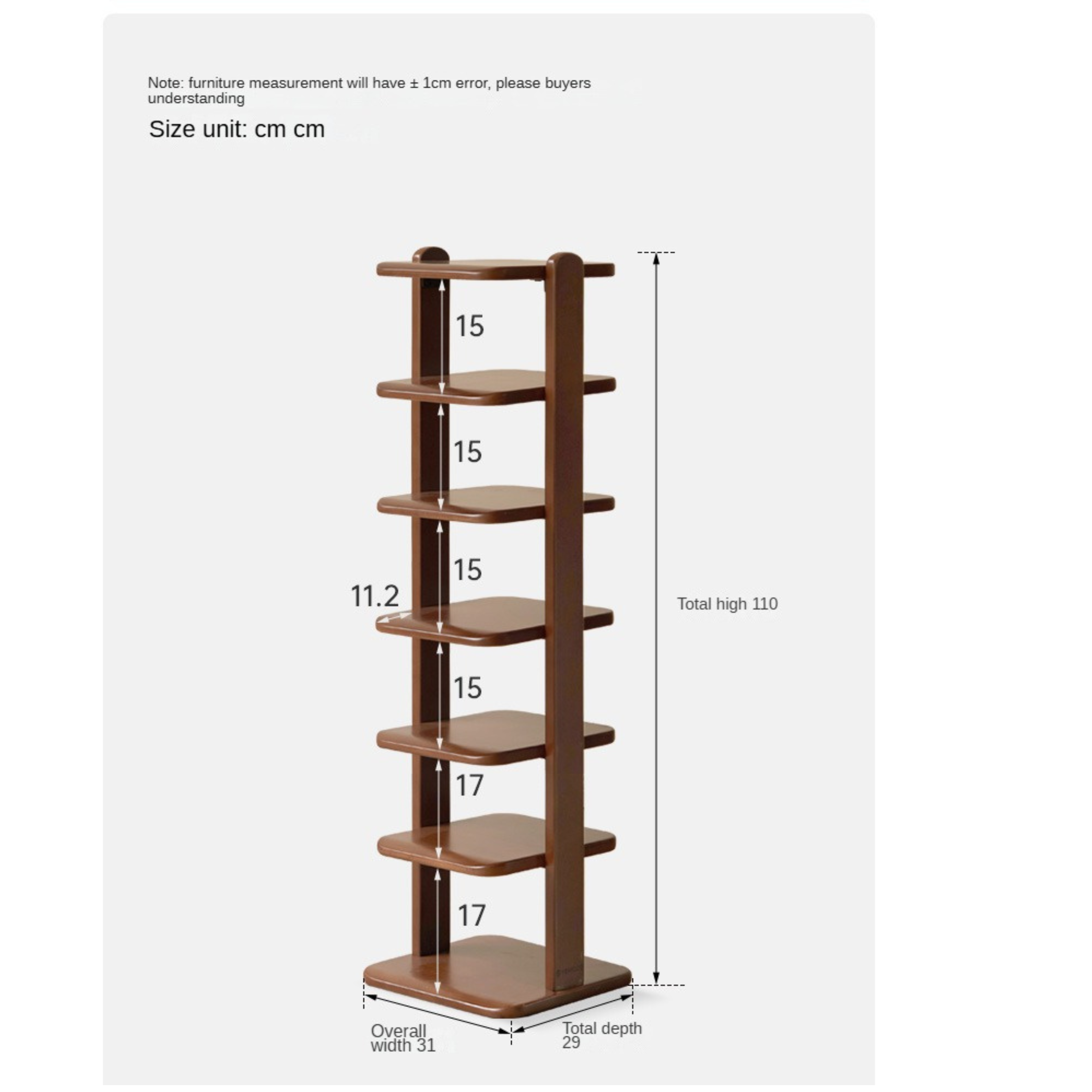 Beech, Rubberwood Solid Wood Ultra-Narrow Shoe Cabinet