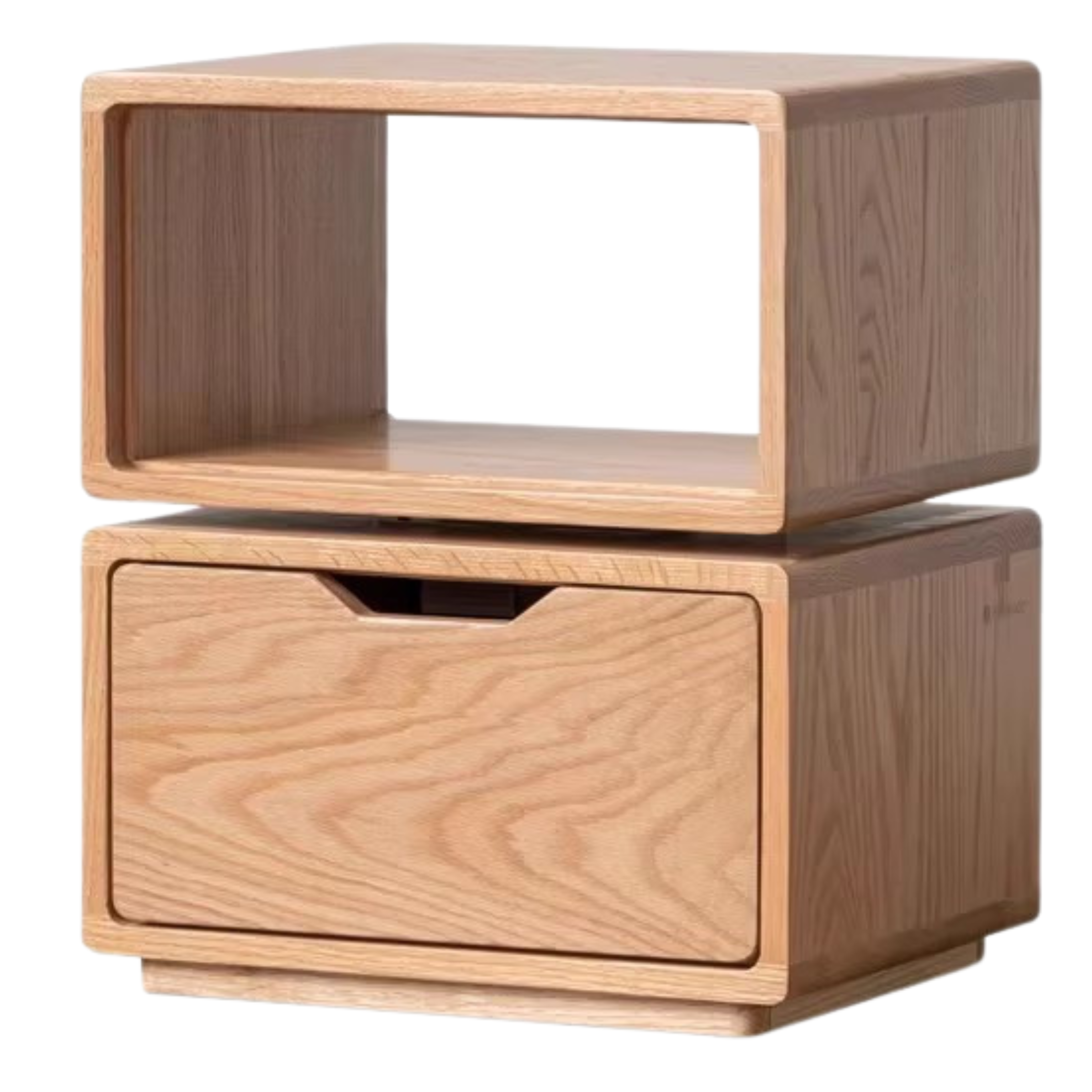 Oak Solid Wood SideTable Rotating Nightstand.