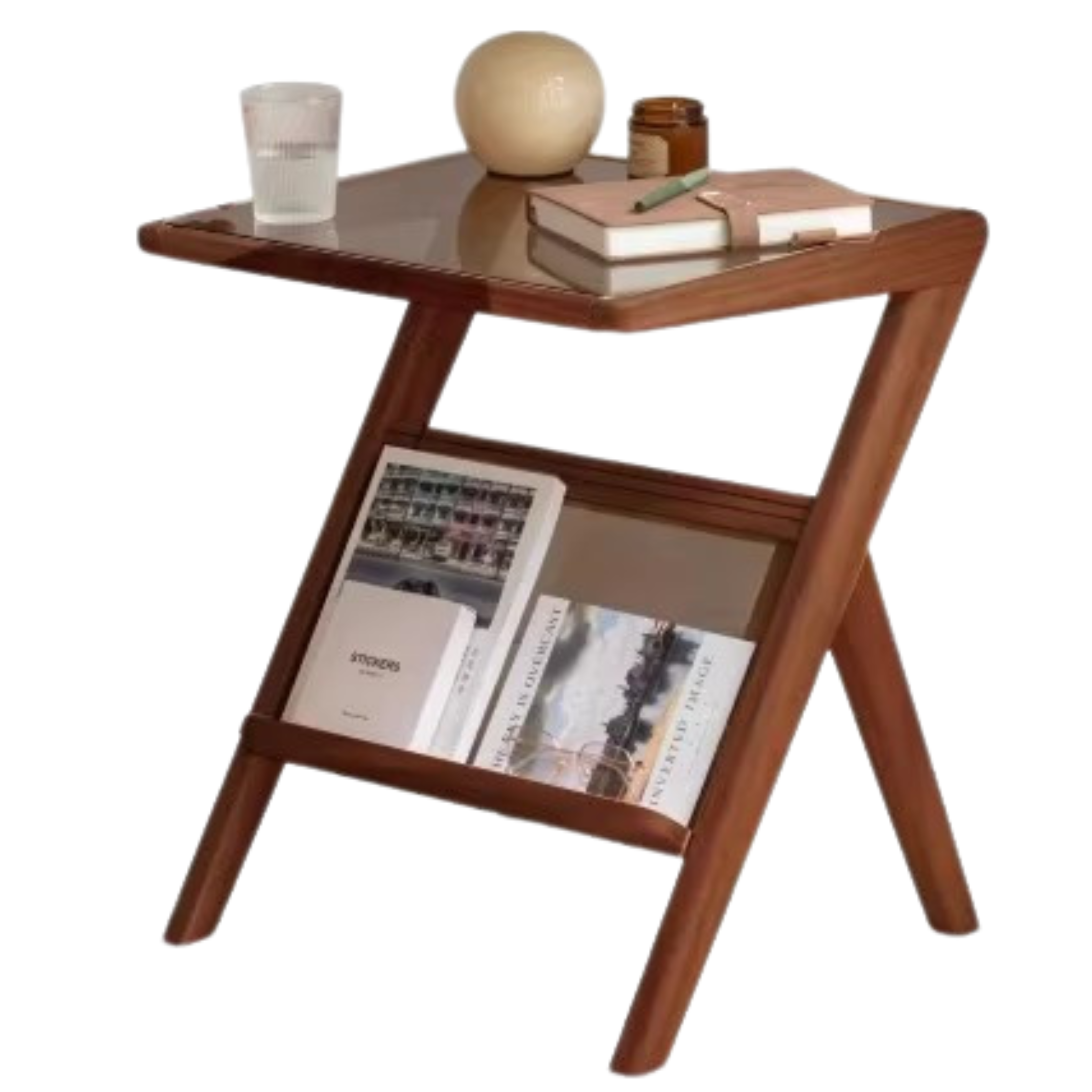 Beech Solid wood side glass creative corner)