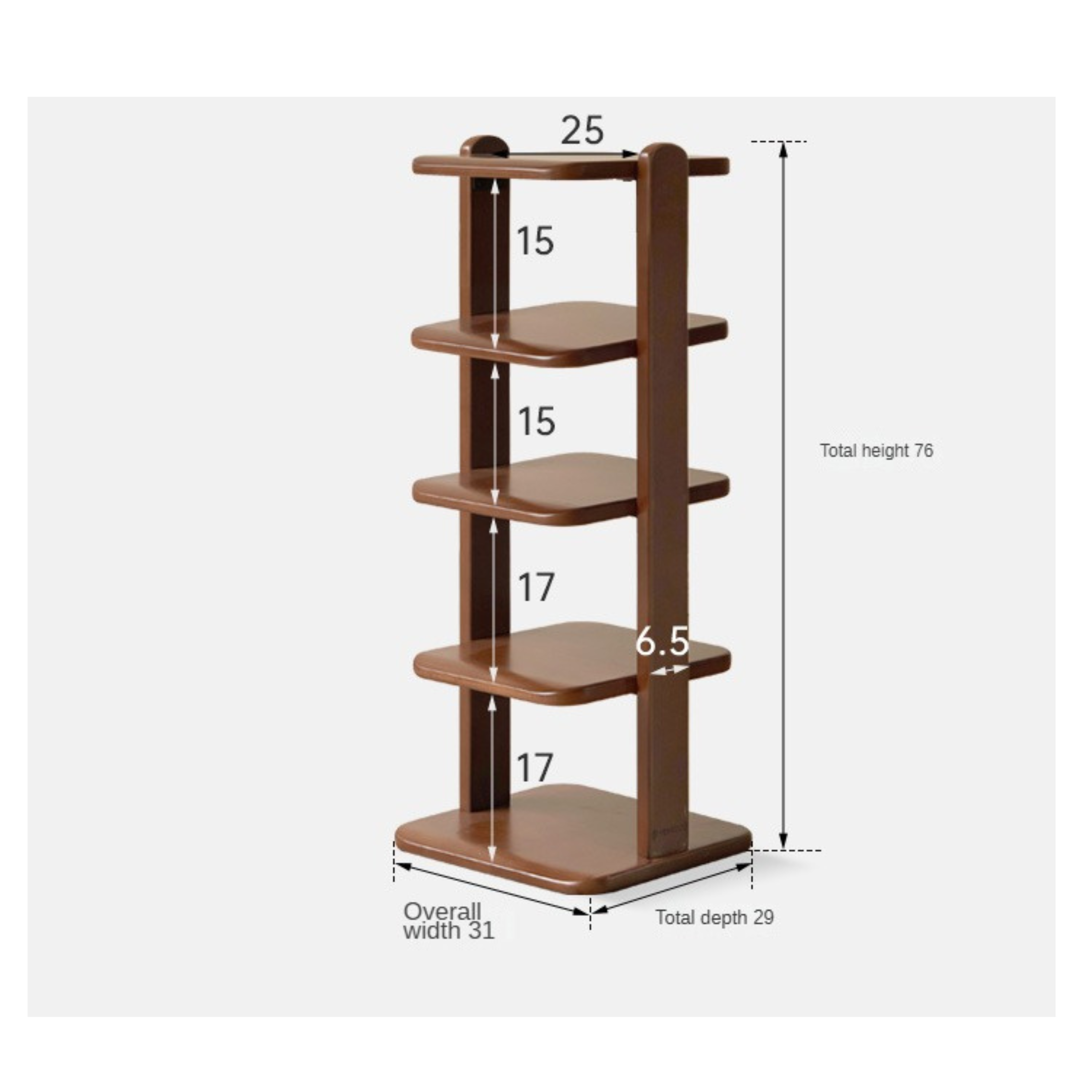 Beech Solid Wood, Solid Rubberwood Ultra-Narrow Shoe Cabinet