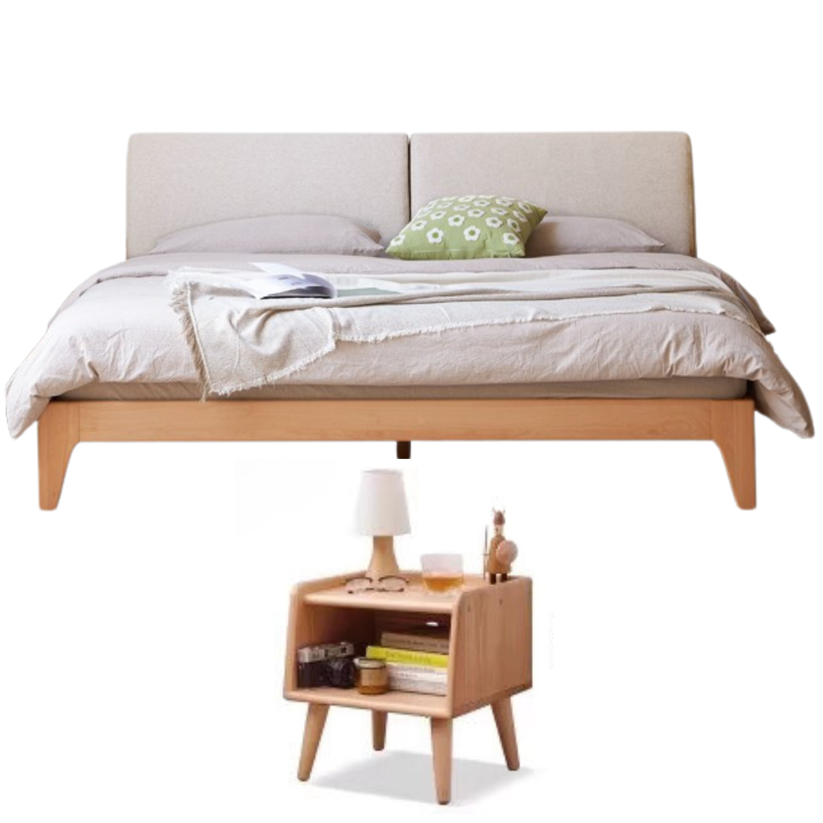 European Beech Solid Wood Soft Bed