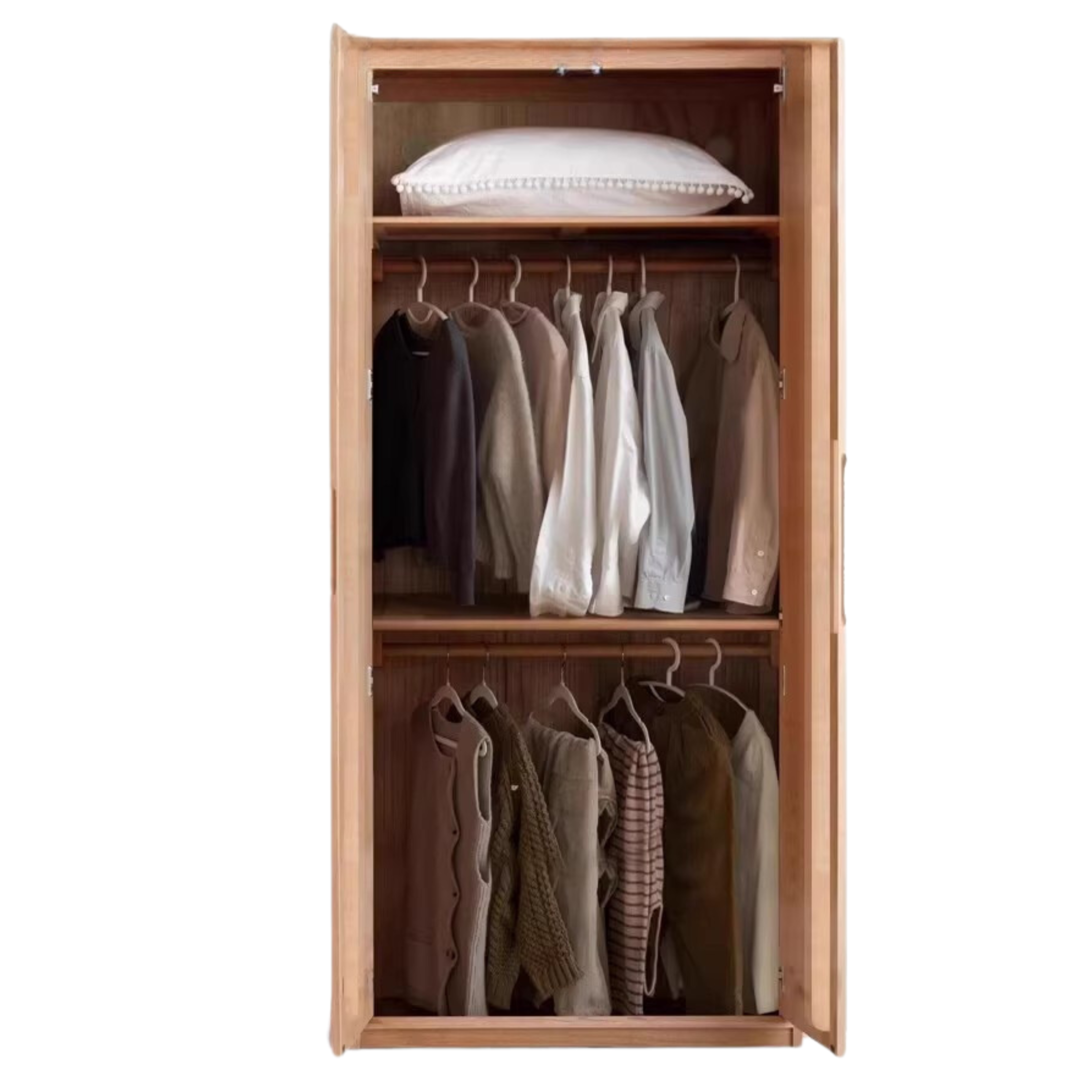 Ash Solid Wood Wardrobe Modern.