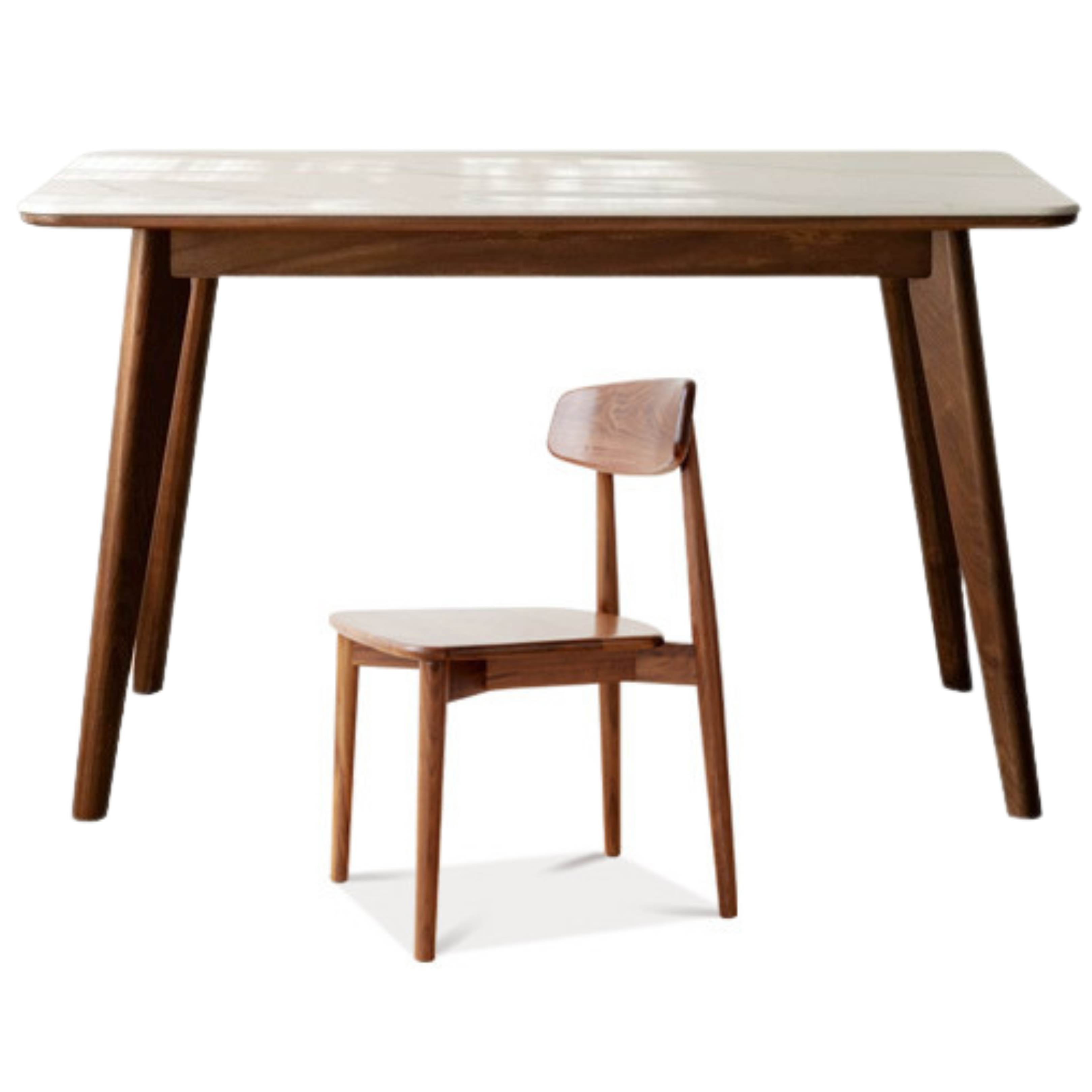 Ash, Black Walnut Solid Wood Slate Dining Table