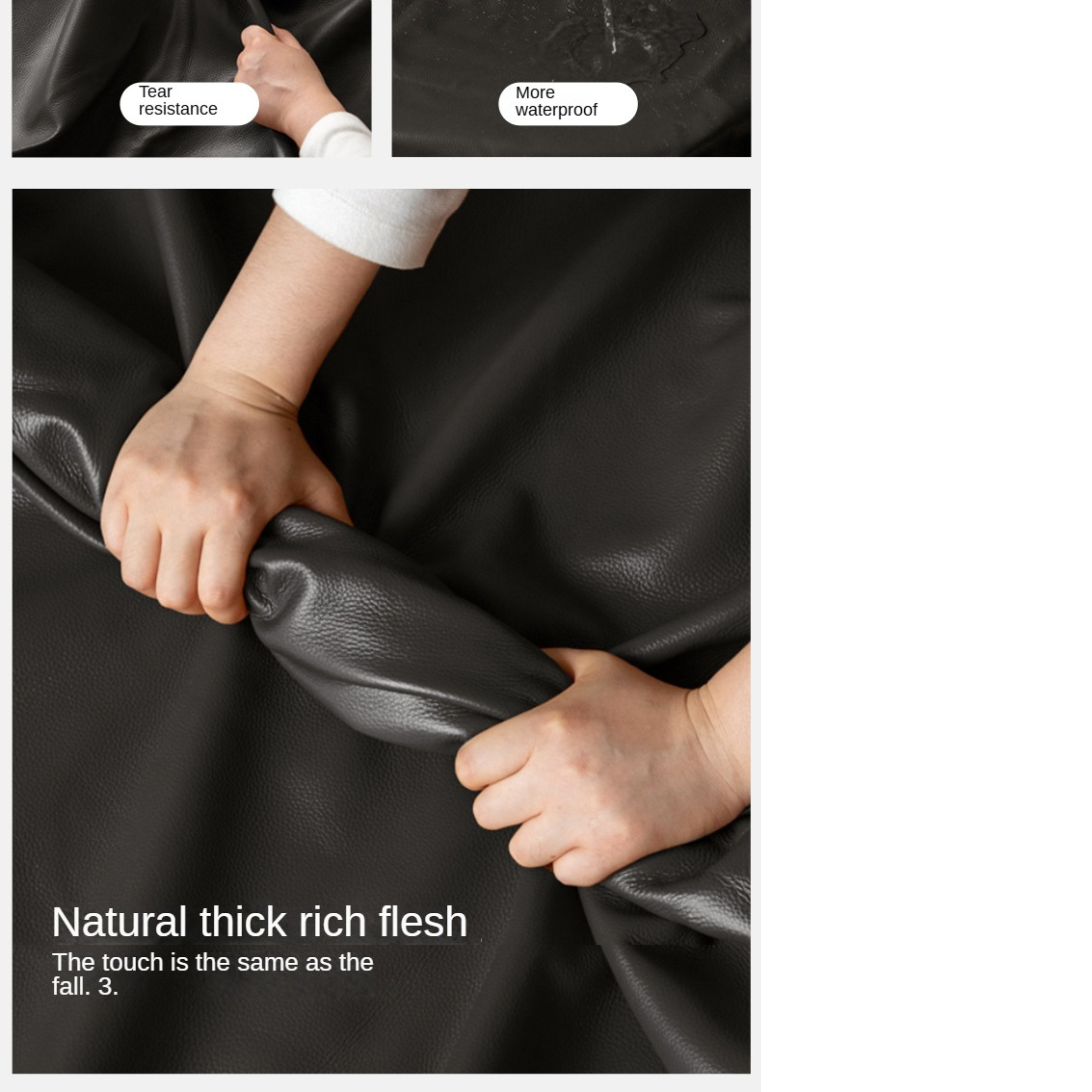 Genuine Leather Big Floor Bed Light Luxury