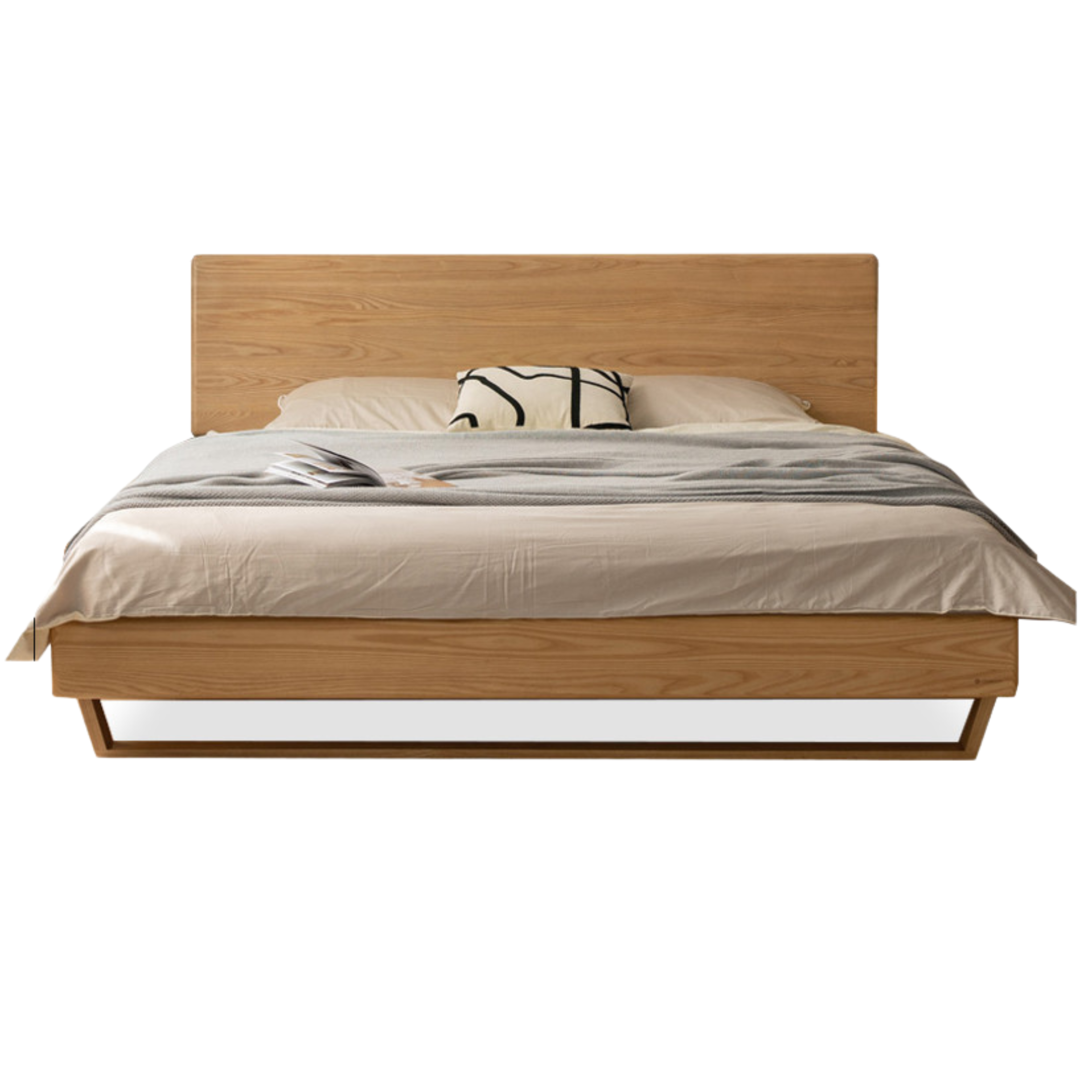 Oak, Ash Solid Wood Nordic Simple Suspended Bed