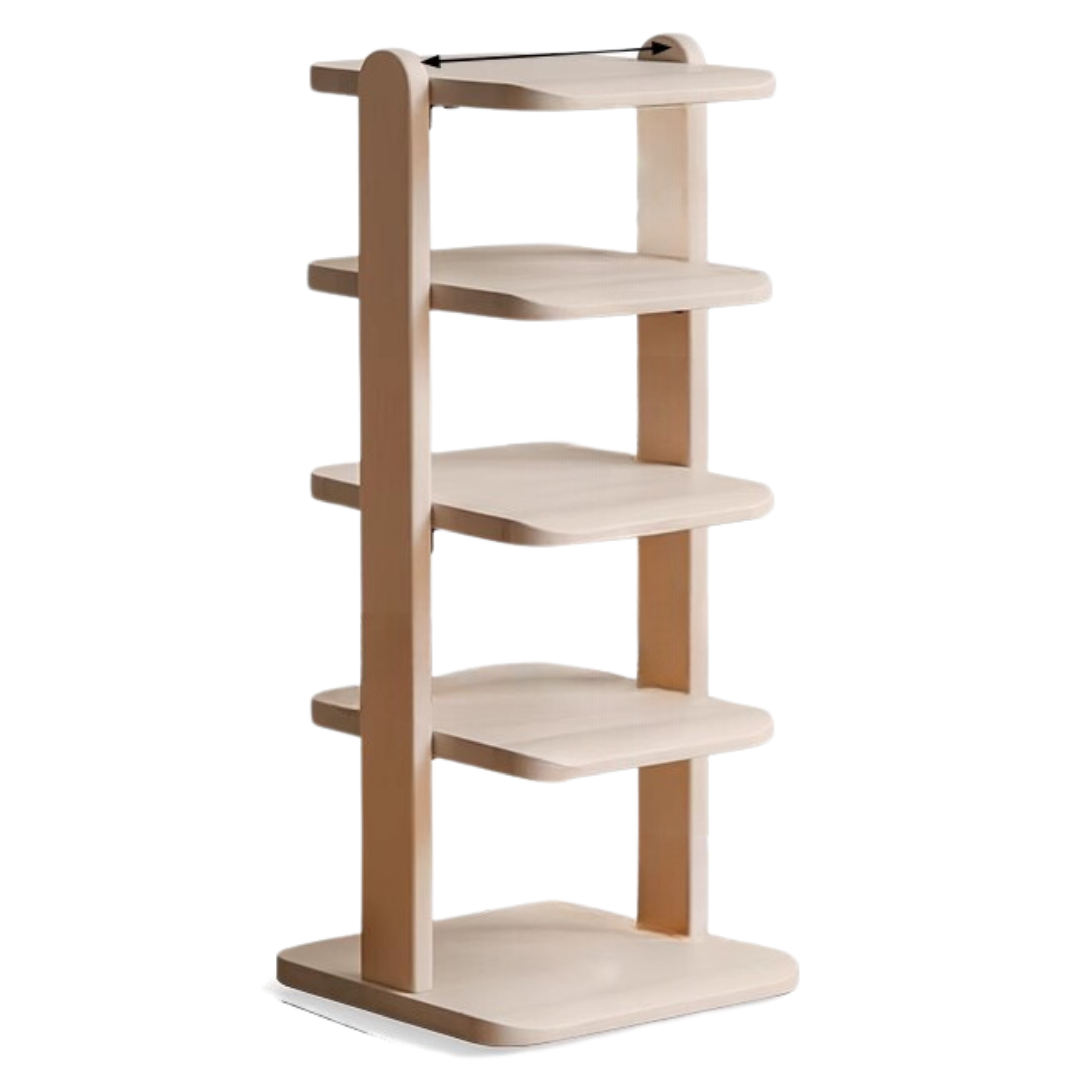 Rubberwood, Beech Solid Wood Narrow Shoe Rack