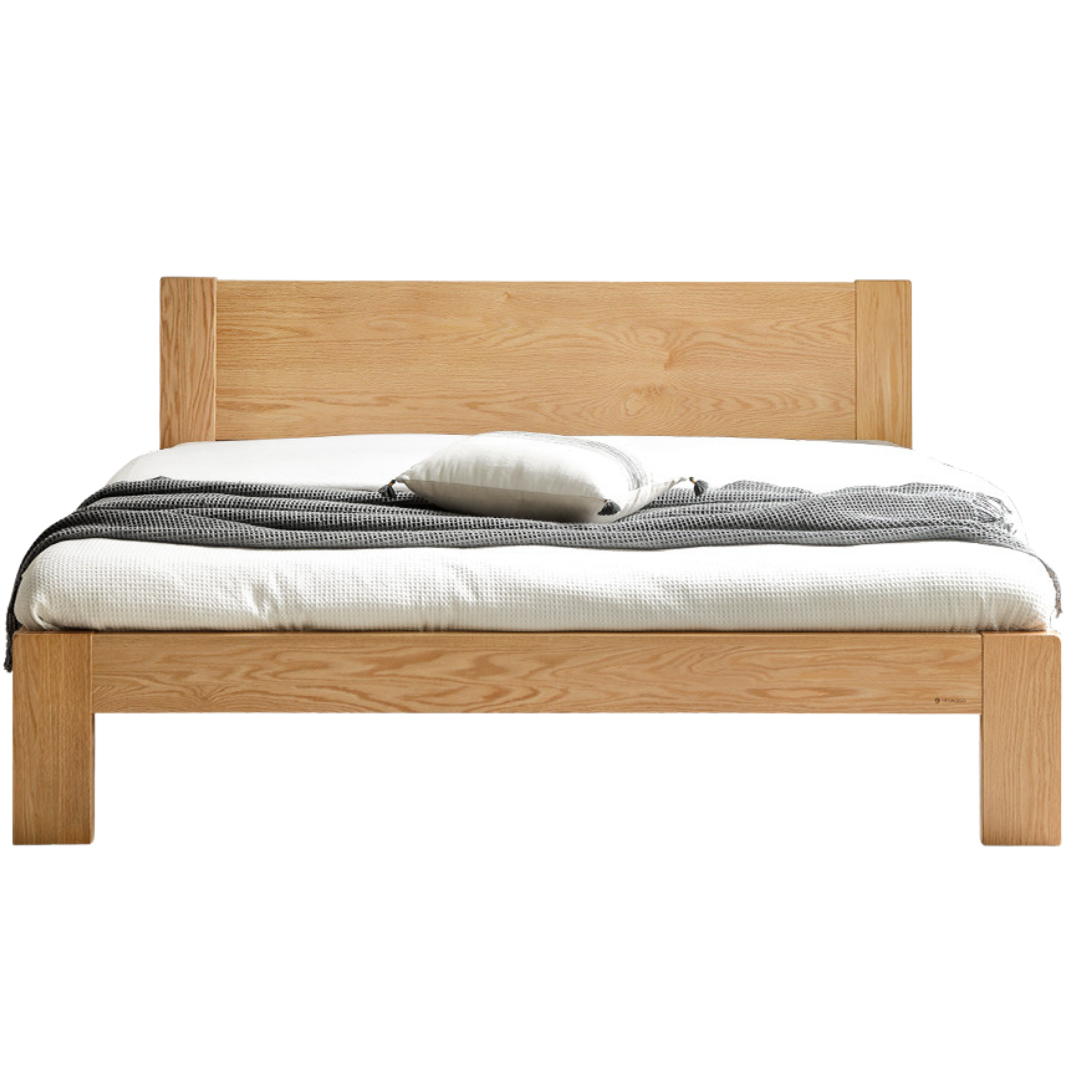 Oak, Rubberwood Solid Wood Bed - SPECIAL PRICE