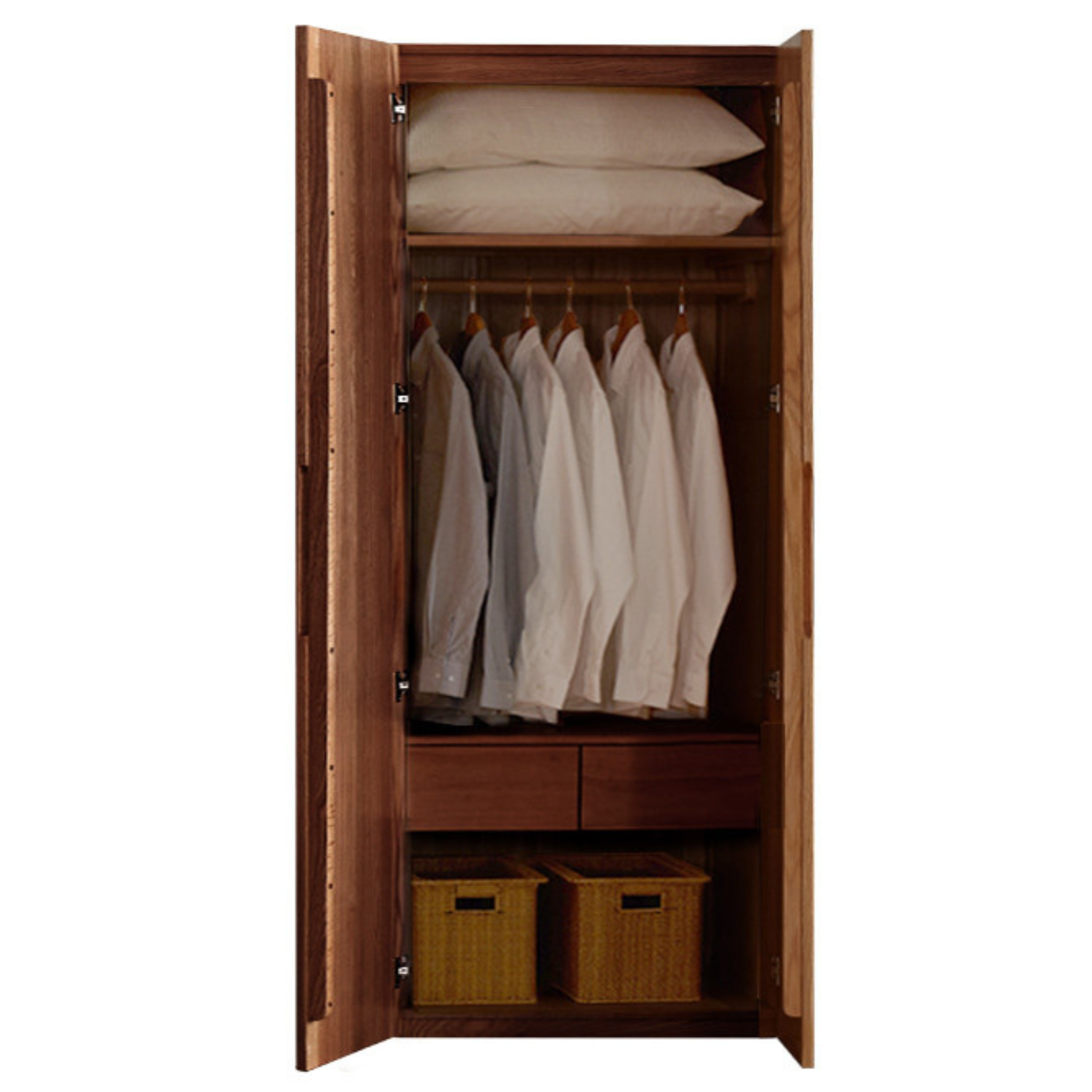 Oak Solid Wood Modern Wardrobe.
