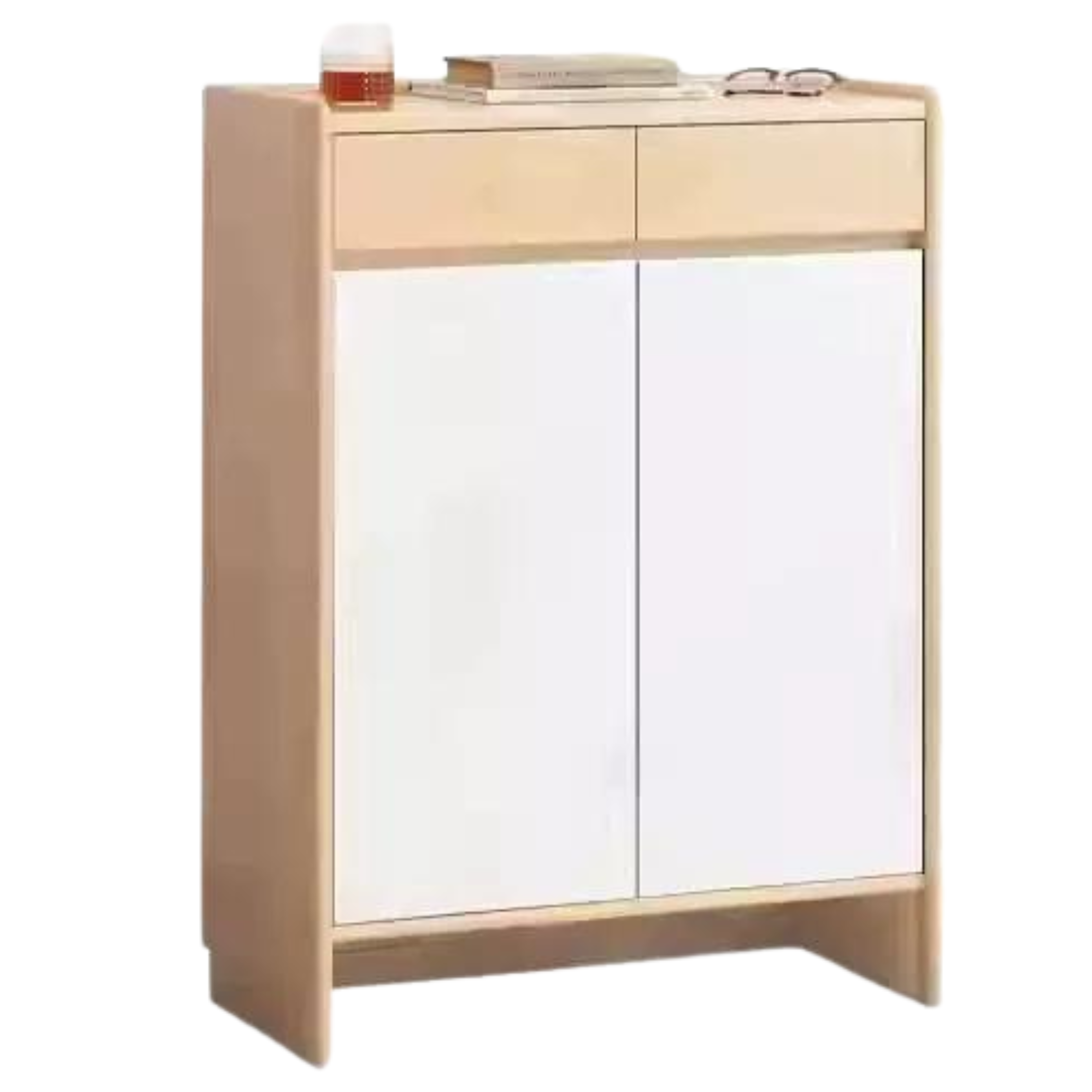 Beech Solid Wood Multi-Colored Shoe Cabinet