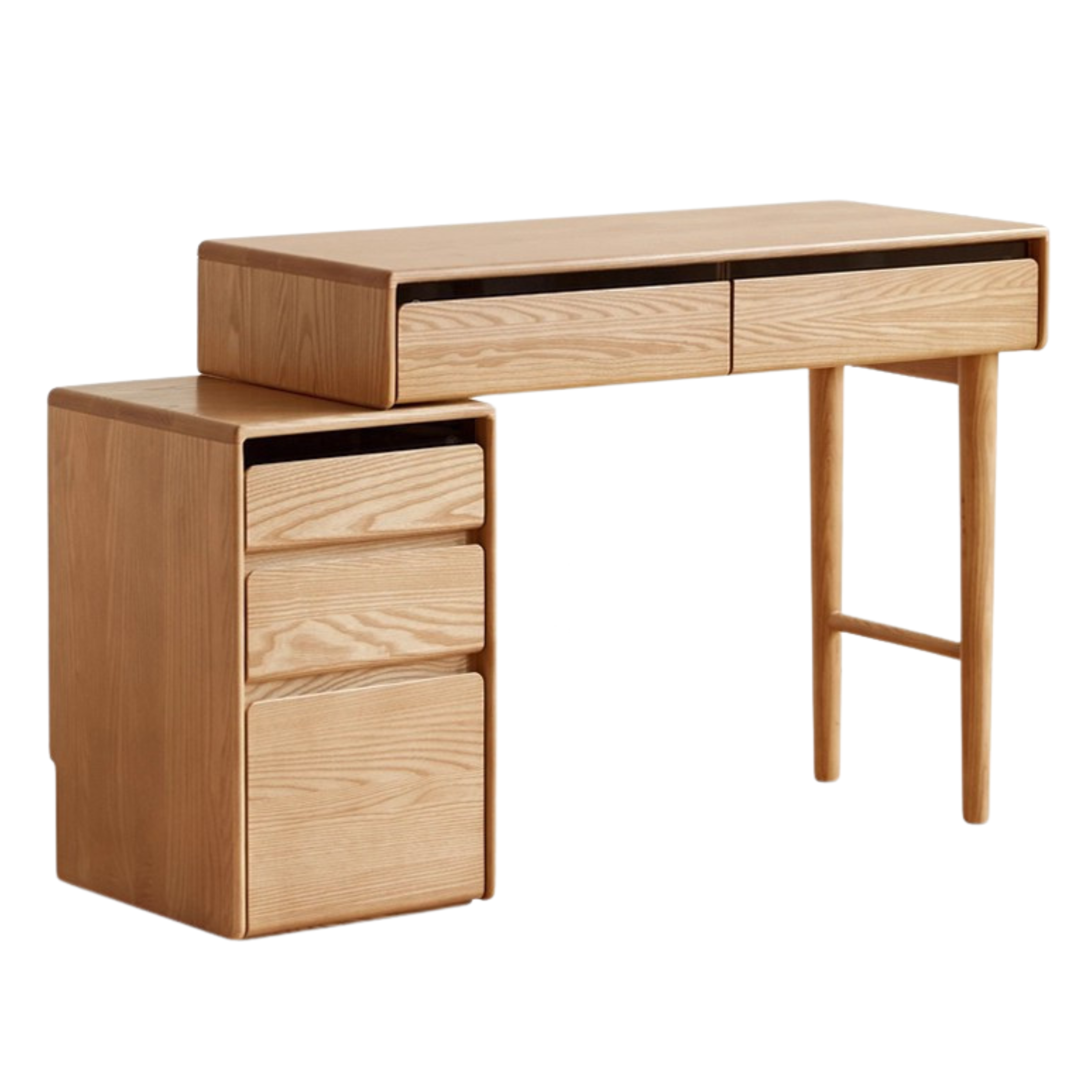 Black Walnut, Oak, Ash, Solid Longan Hardwood, Sandalwood Solid Wood Retractable Vanity Table.