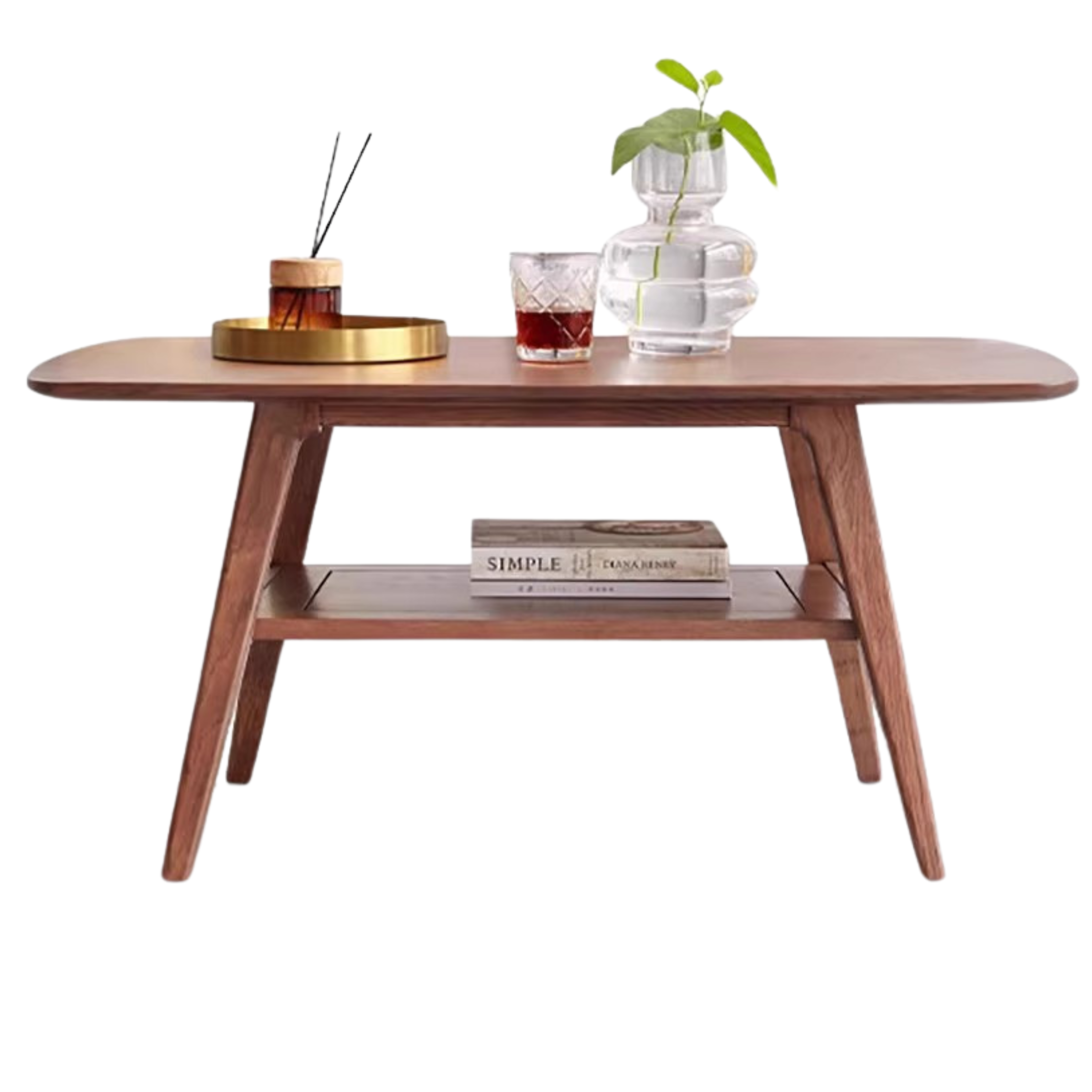 Rubberwood, Oak, Beech Solid Wood Modern Coffee Table