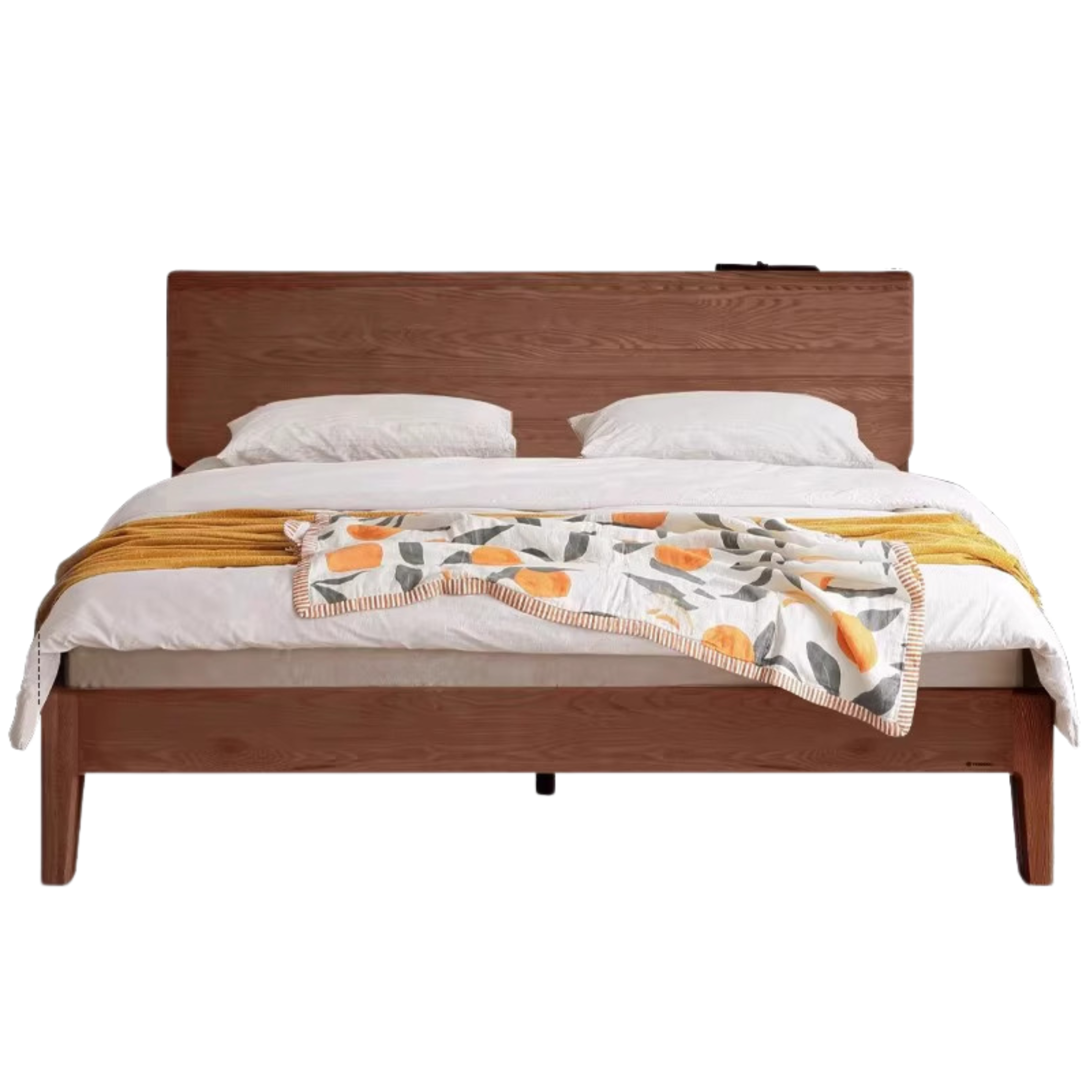 Ash Solid Wood With Socket Bed