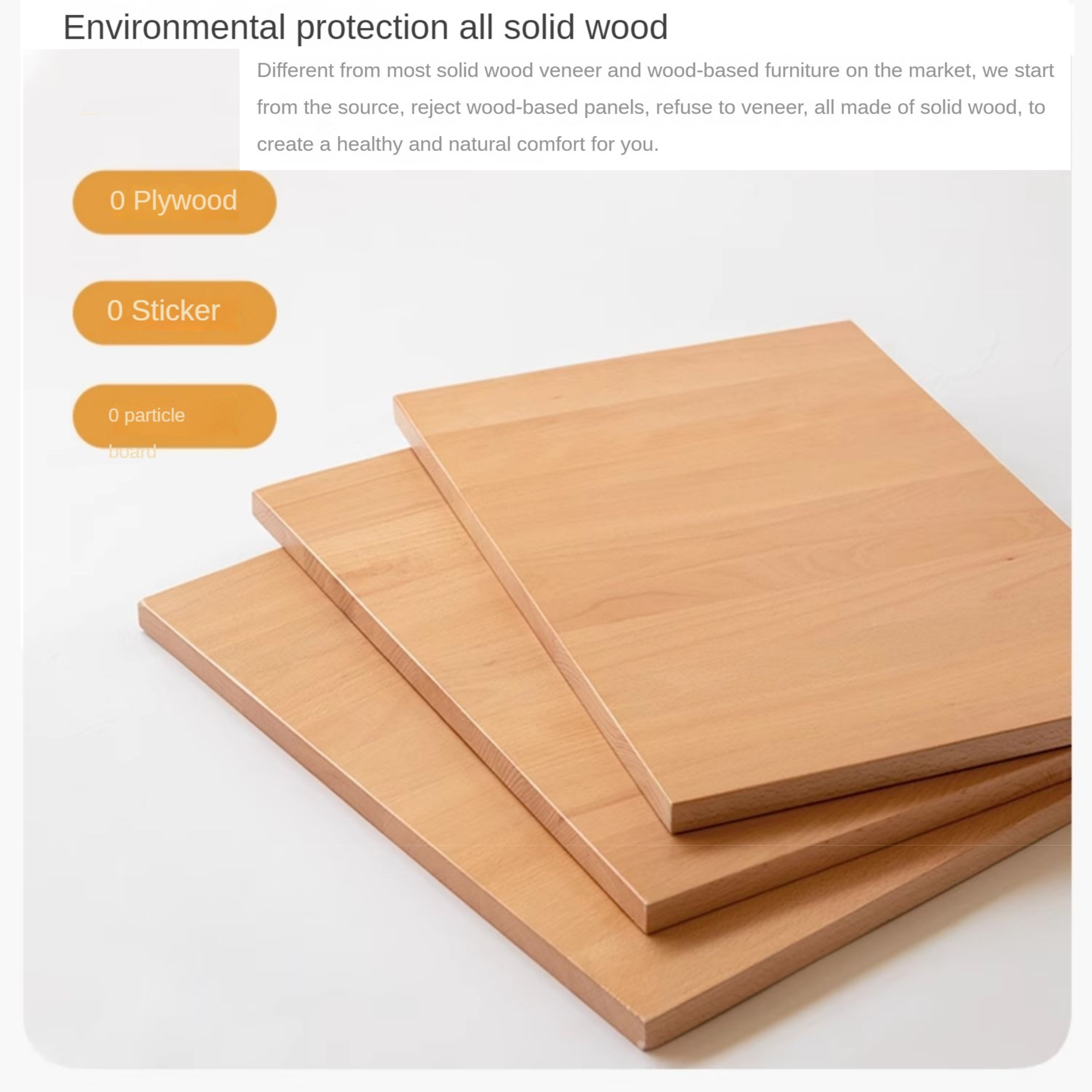 Beech Solid Wood Folding Small Size Dining Table