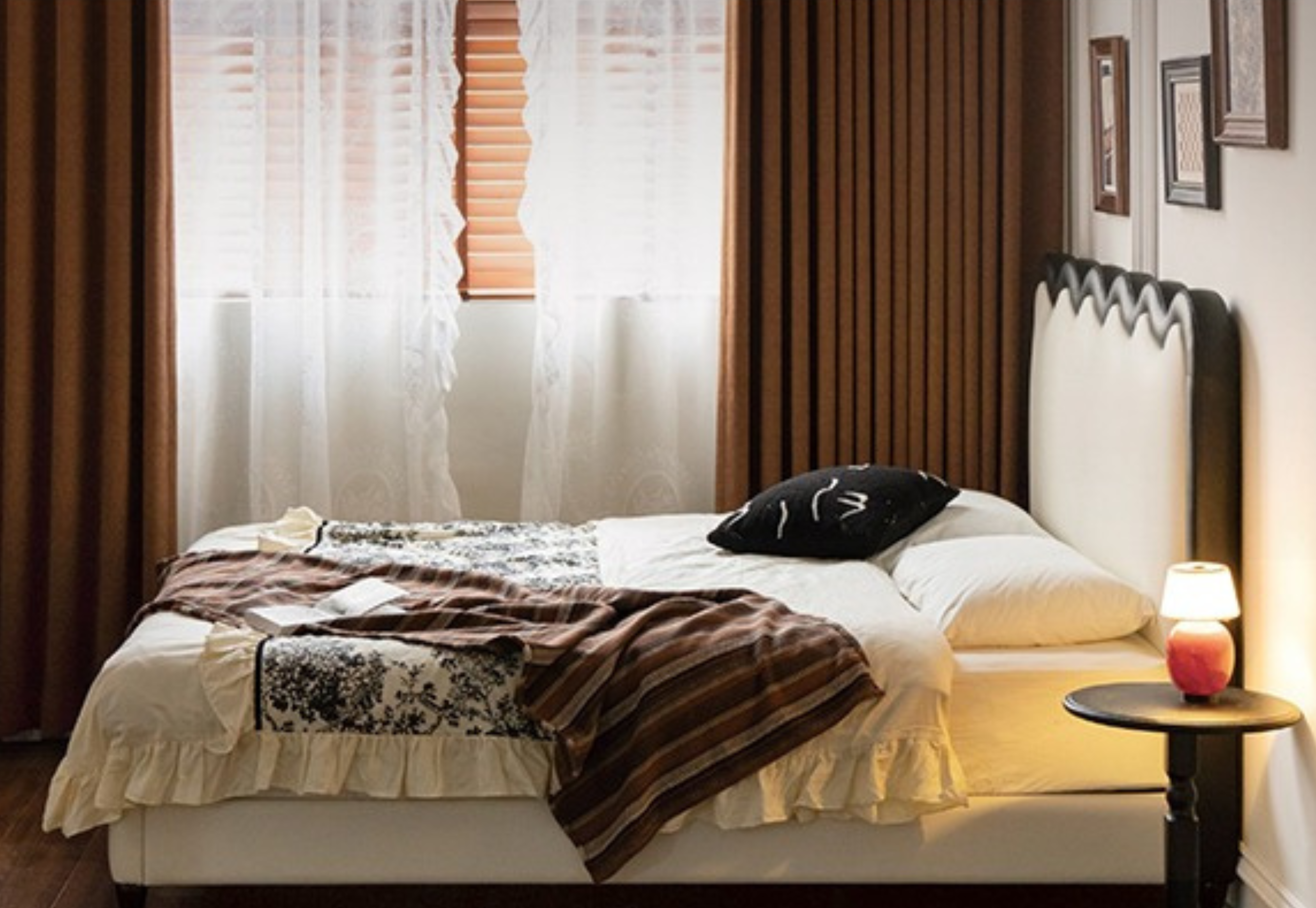 Eco Cloud Leather Soft Covered Wave Ripple Bed