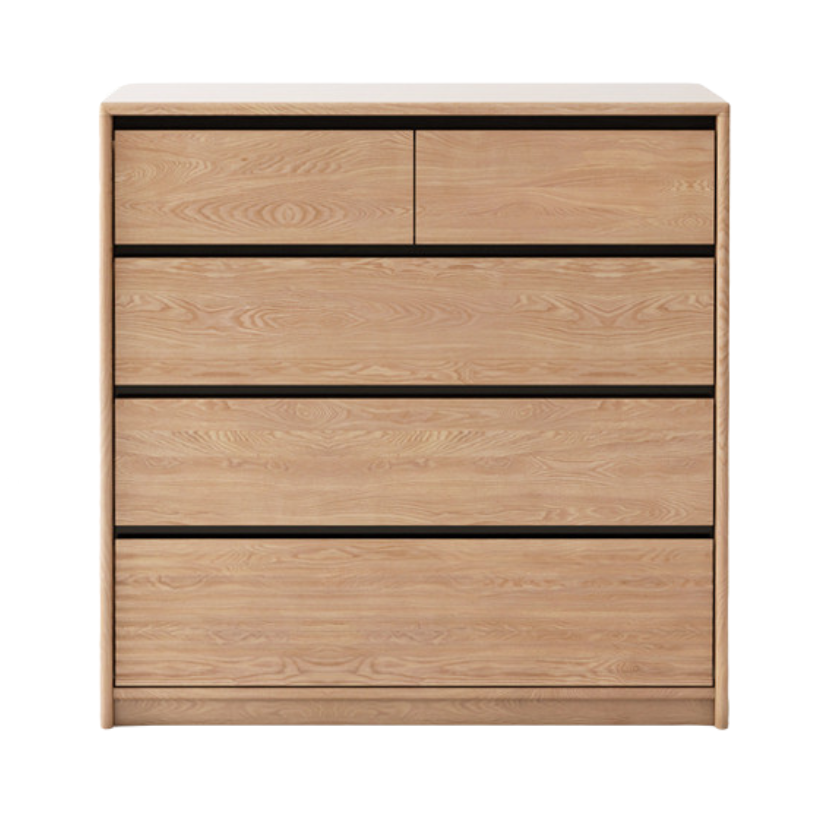 Cherry, Ash Solid Wood Medieval Style Drawer Cabinet.