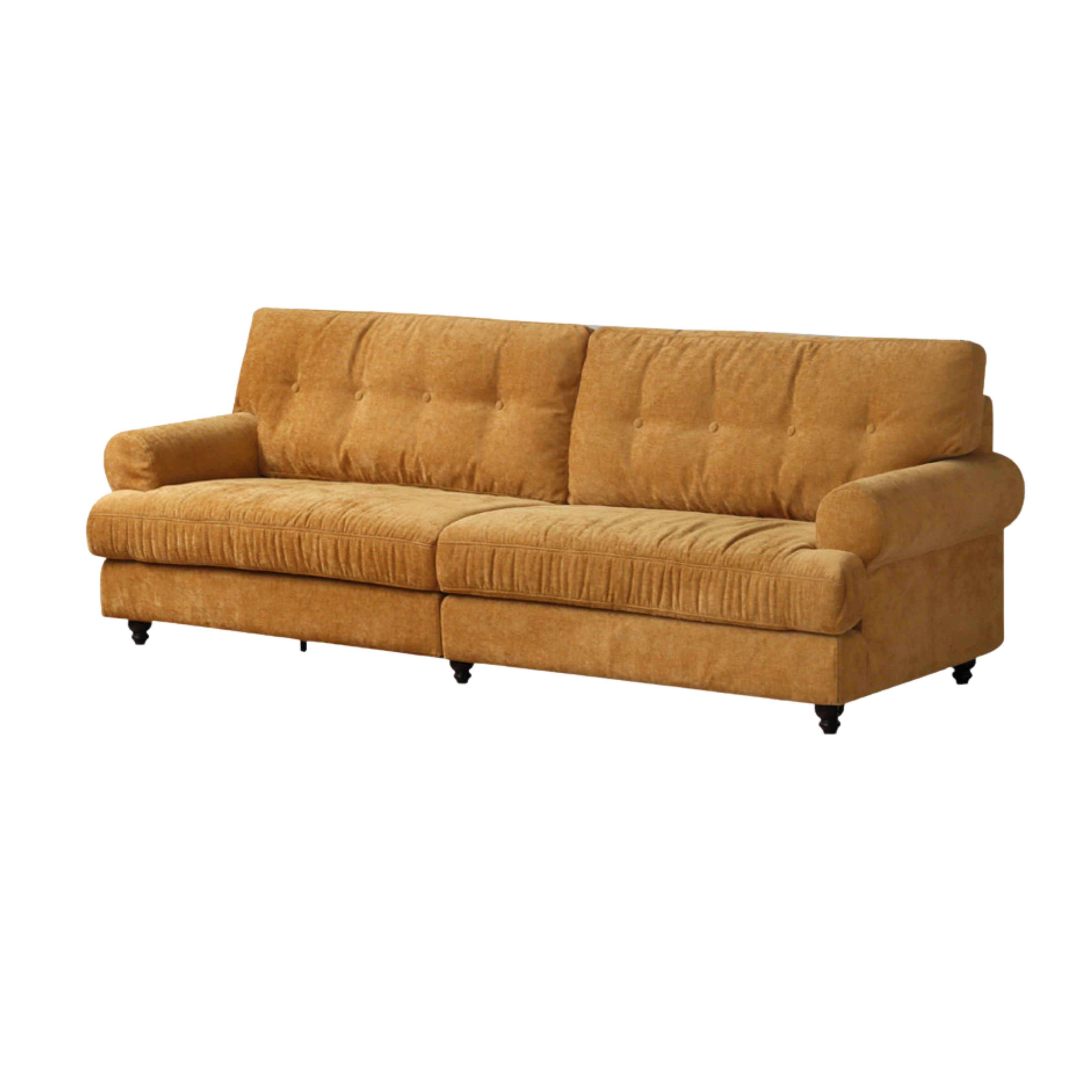 Fabric Three Seater Sofa High Back American Style.