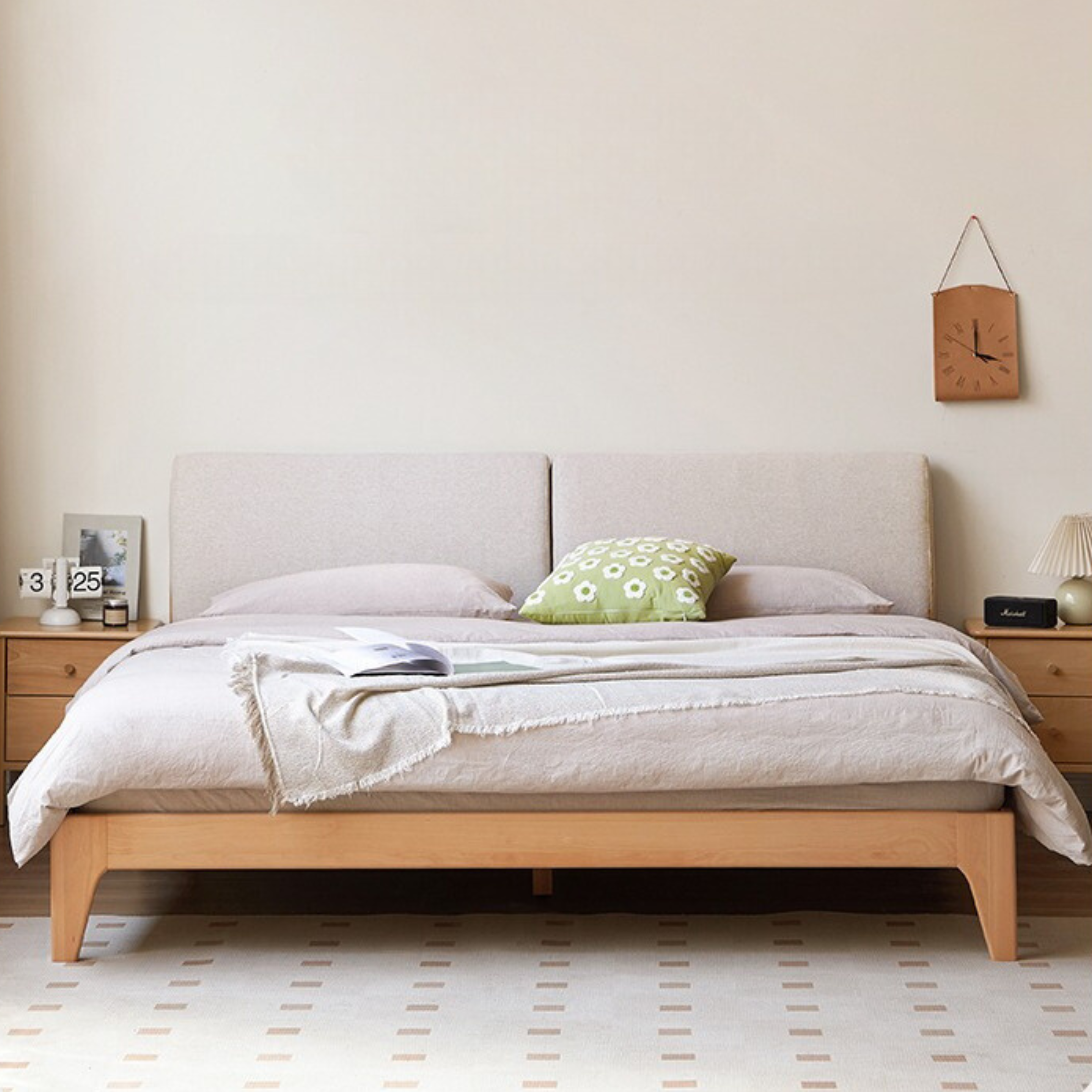 European Beech Solid Wood Soft Bed