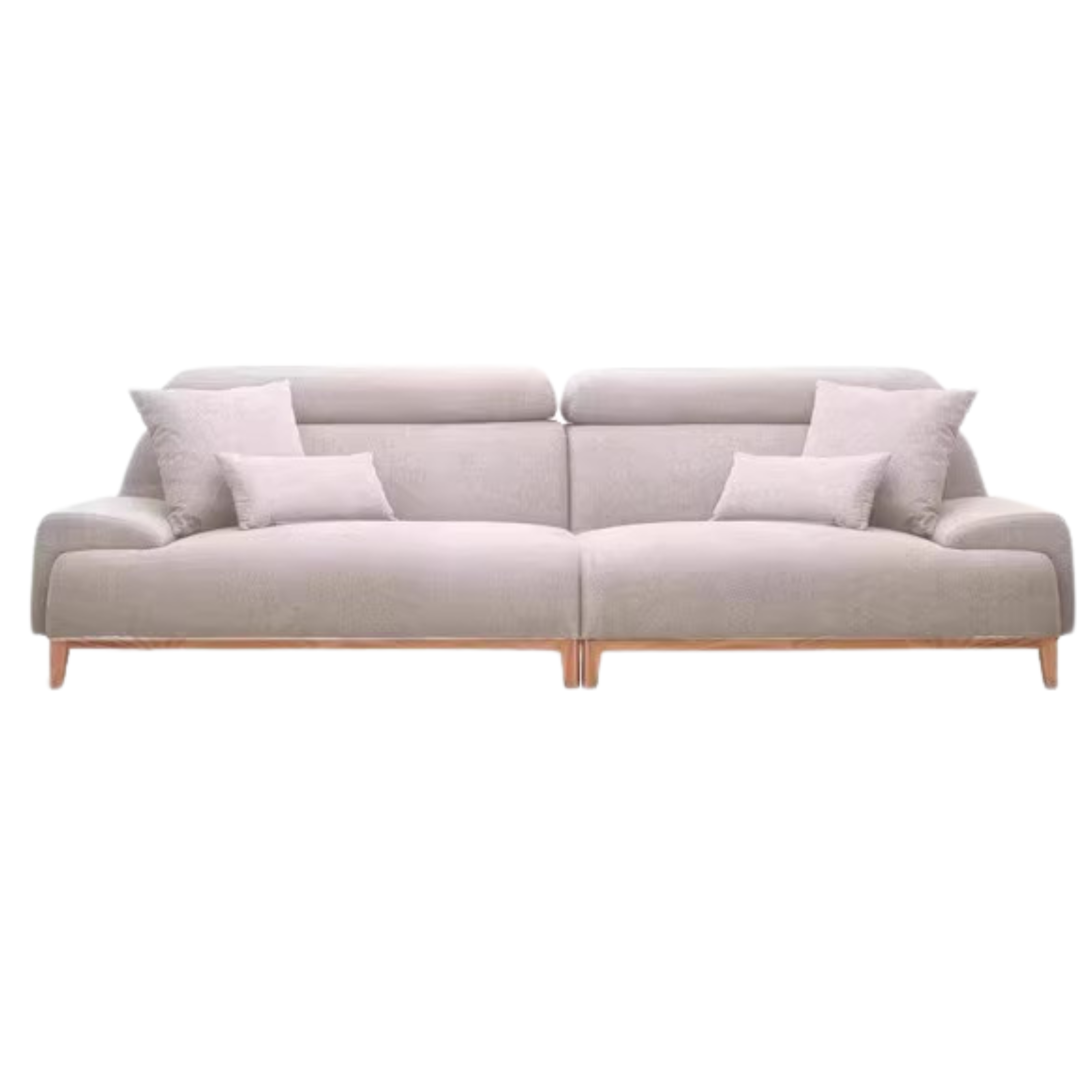 Fabric Modern Corner Sofa with High Back, Frame - Russian Larch