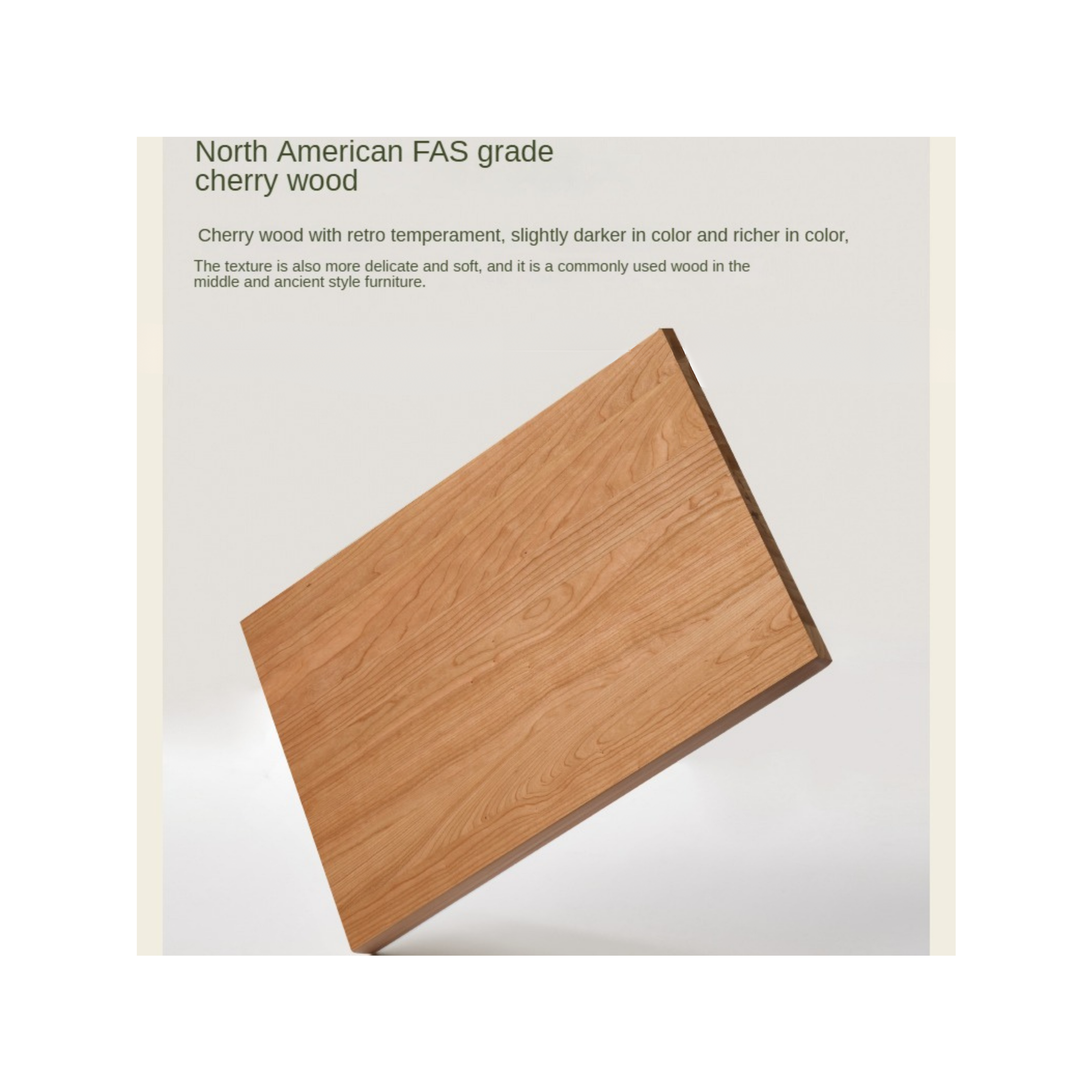 Cherry Solid Wood Retro Nightstand