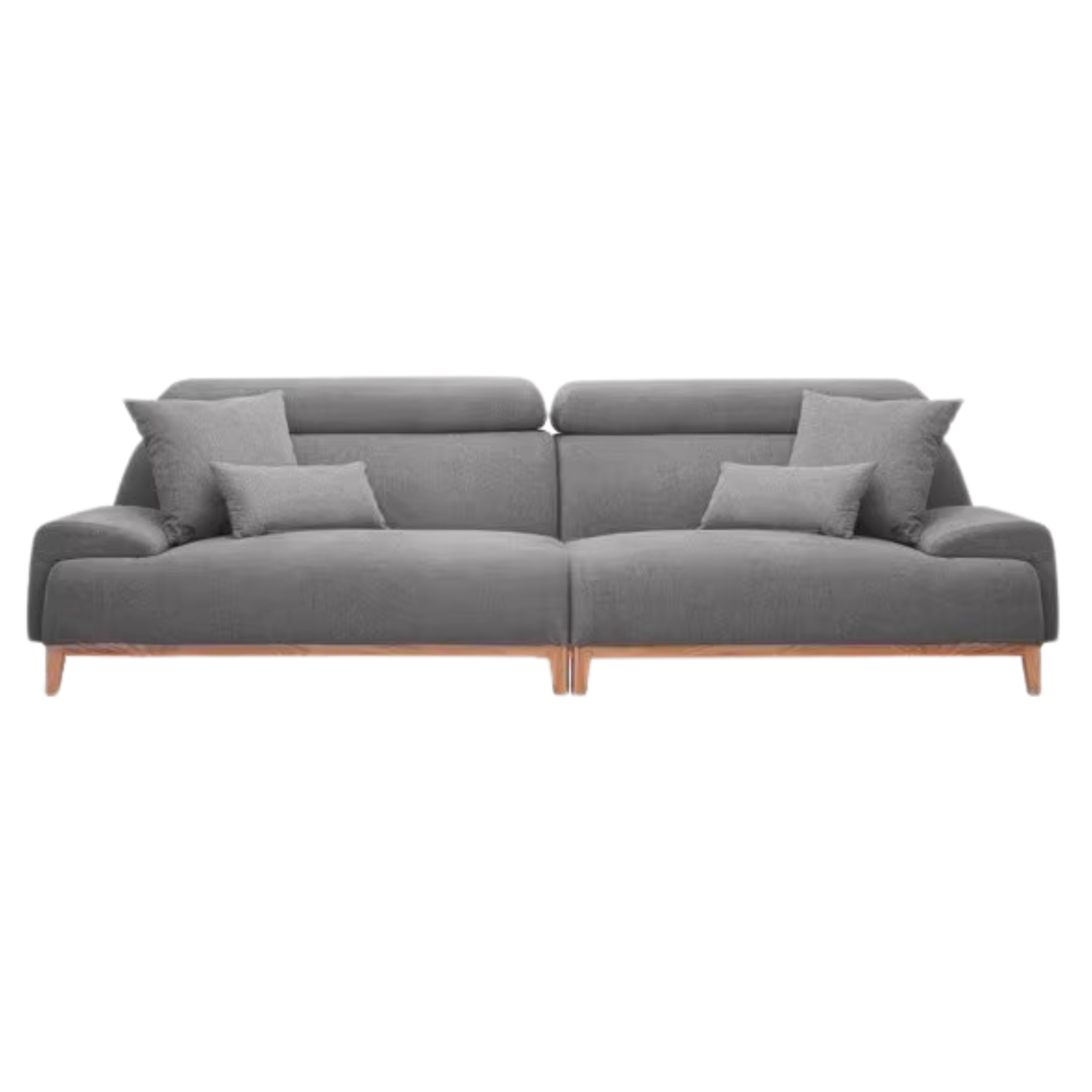 Fabric Modern Corner Sofa with High Back, Frame - Russian Larch