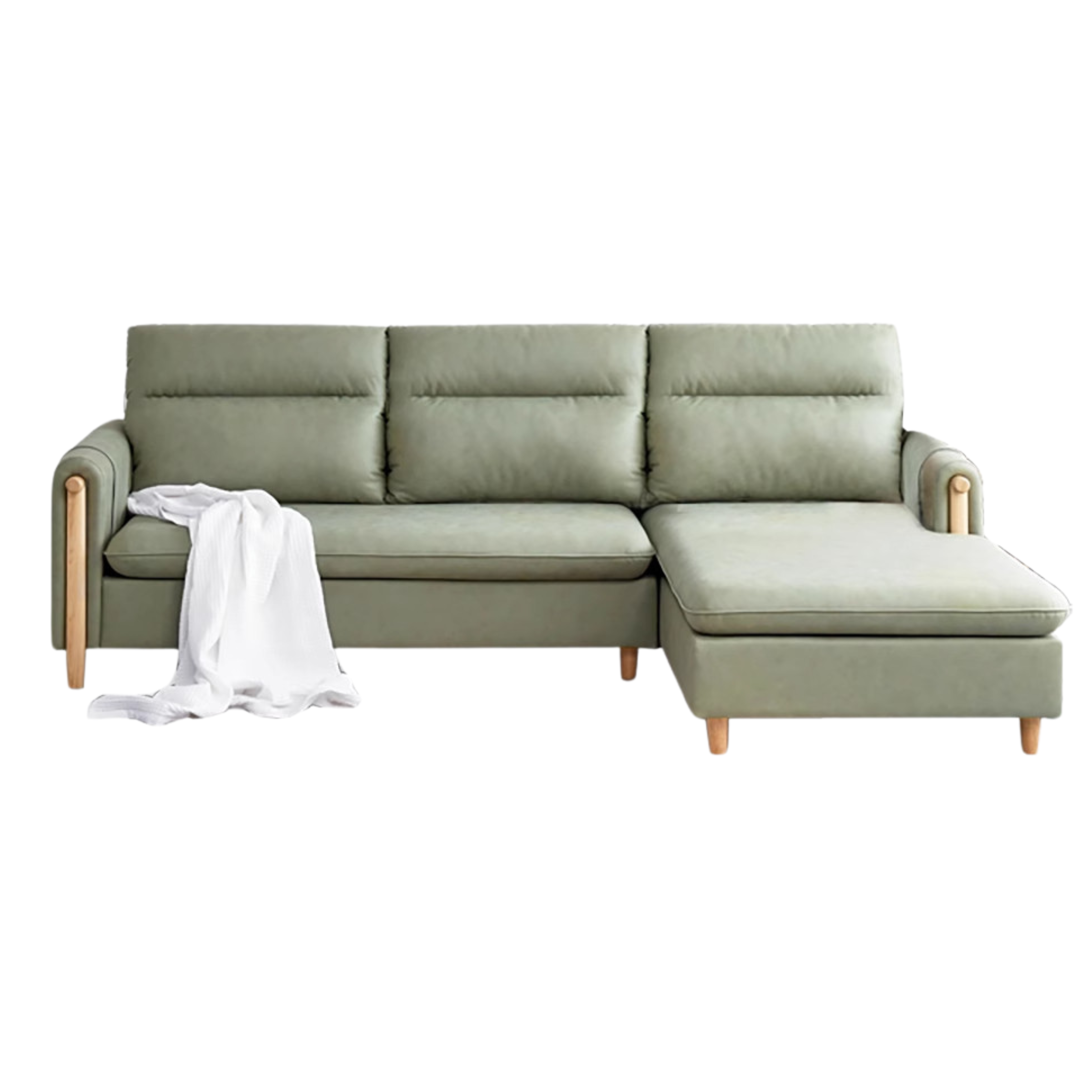 Fabric Contemporary Sectional Sofa with Relaxed Seating