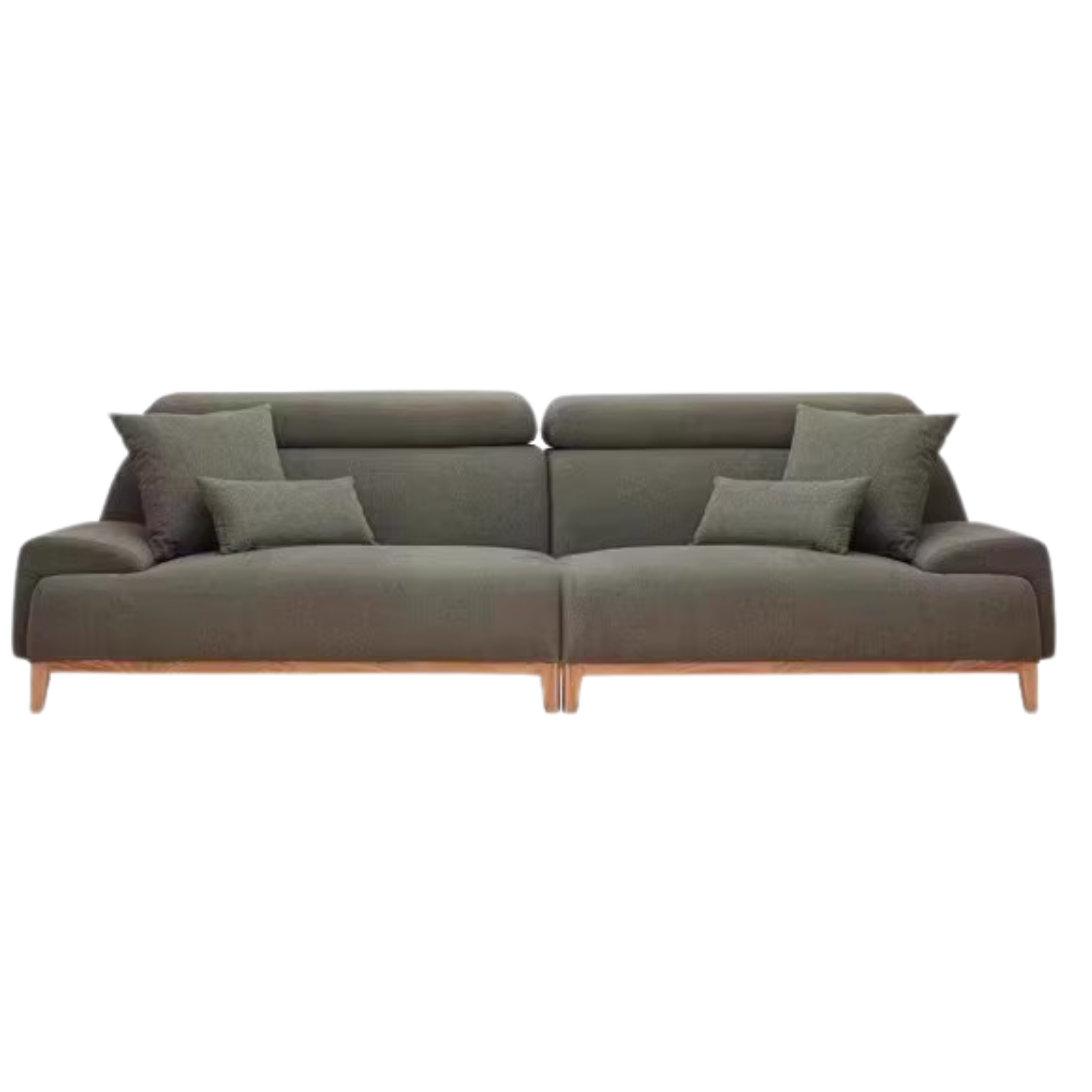 Fabric Modern Corner Sofa with High Back, Frame - Russian Larch