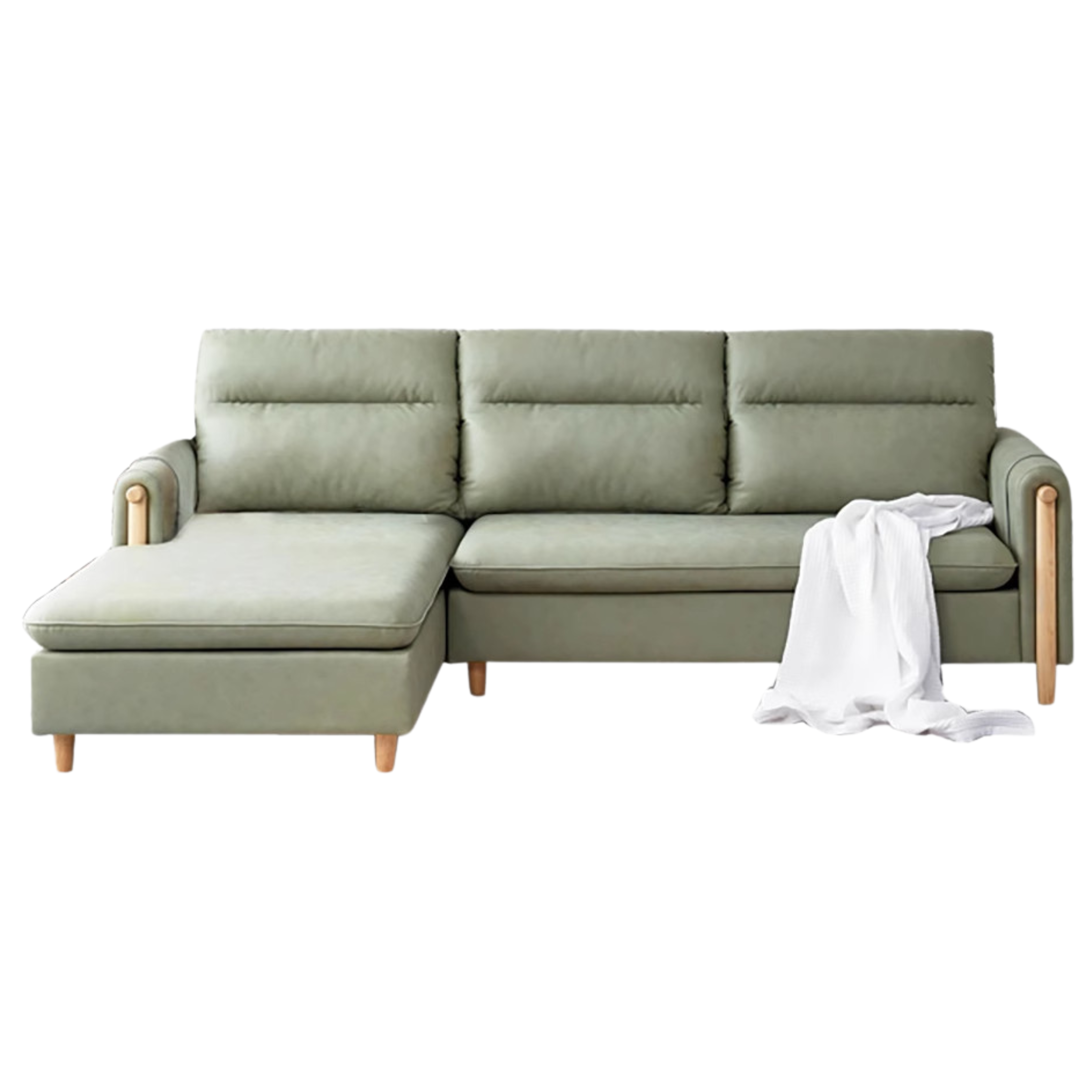 Fabric Contemporary Sectional Sofa with Relaxed Seating
