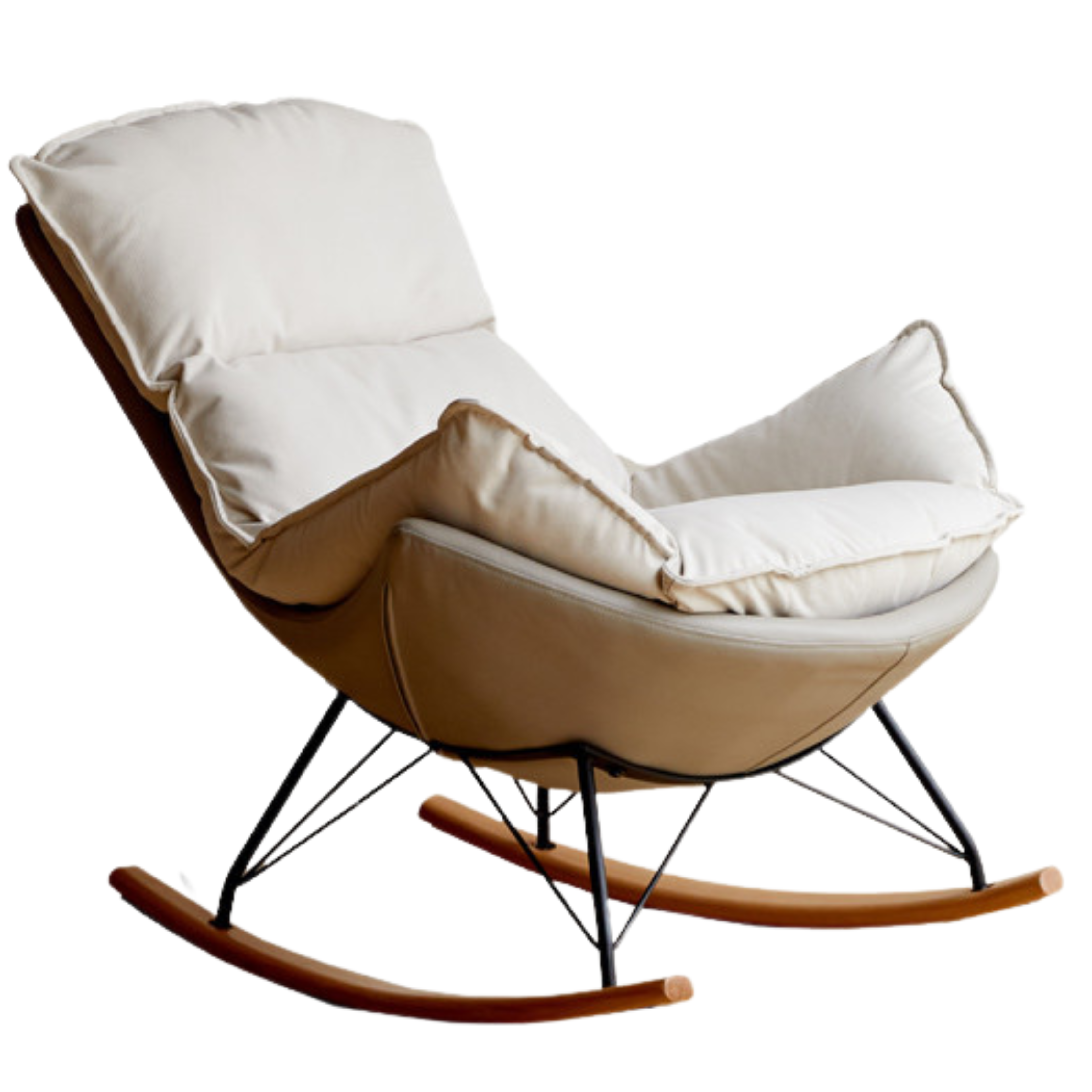 Mid Century Modern Rocking Armchair)