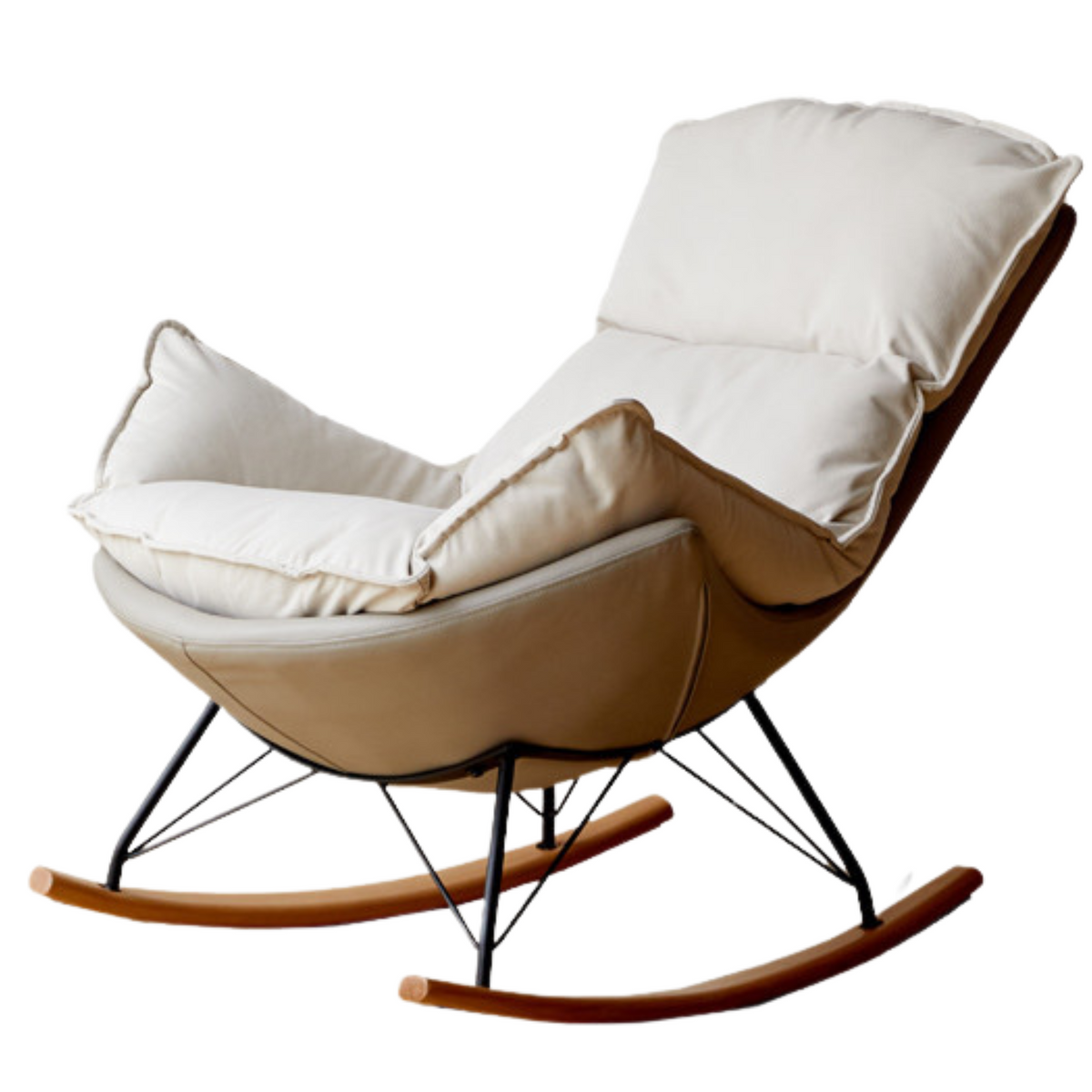 Fabric Rocking Lounge Chair with Soft Cushioned Seat - Best Seller