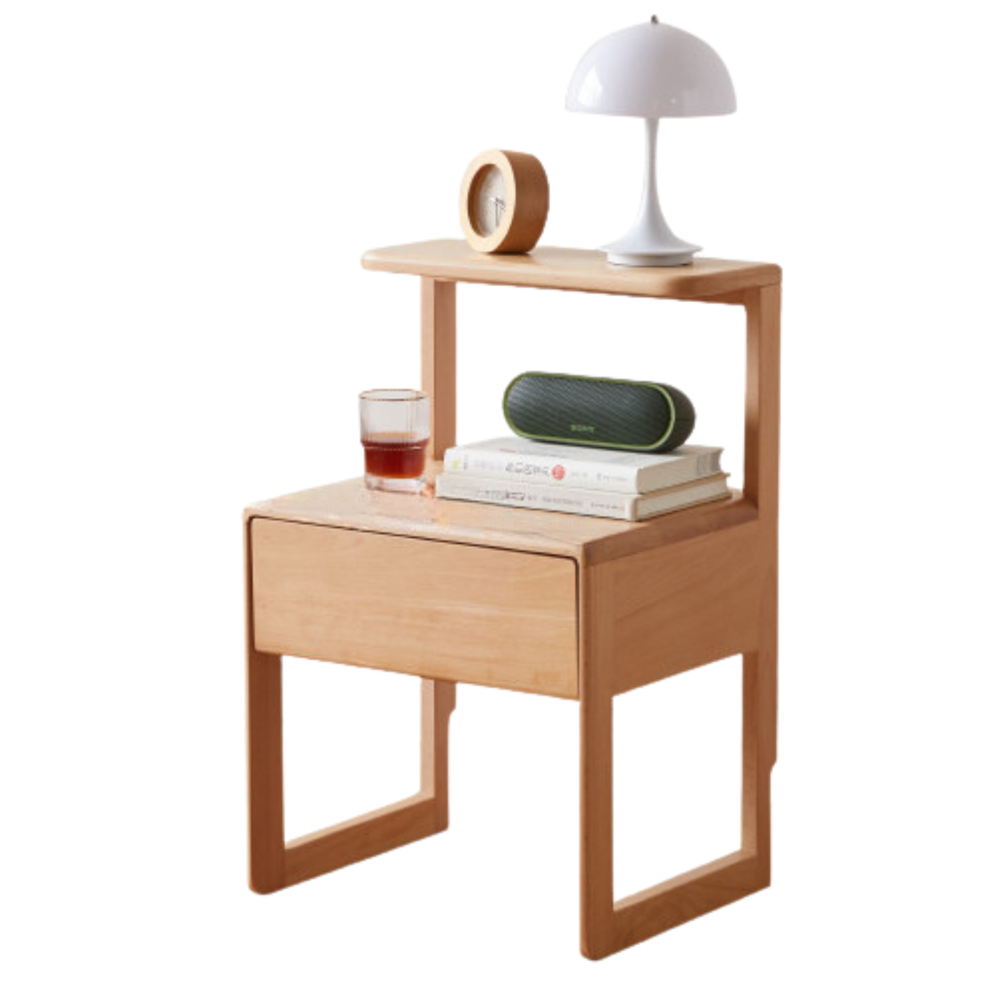 Beech Solid Wood Nightstand.