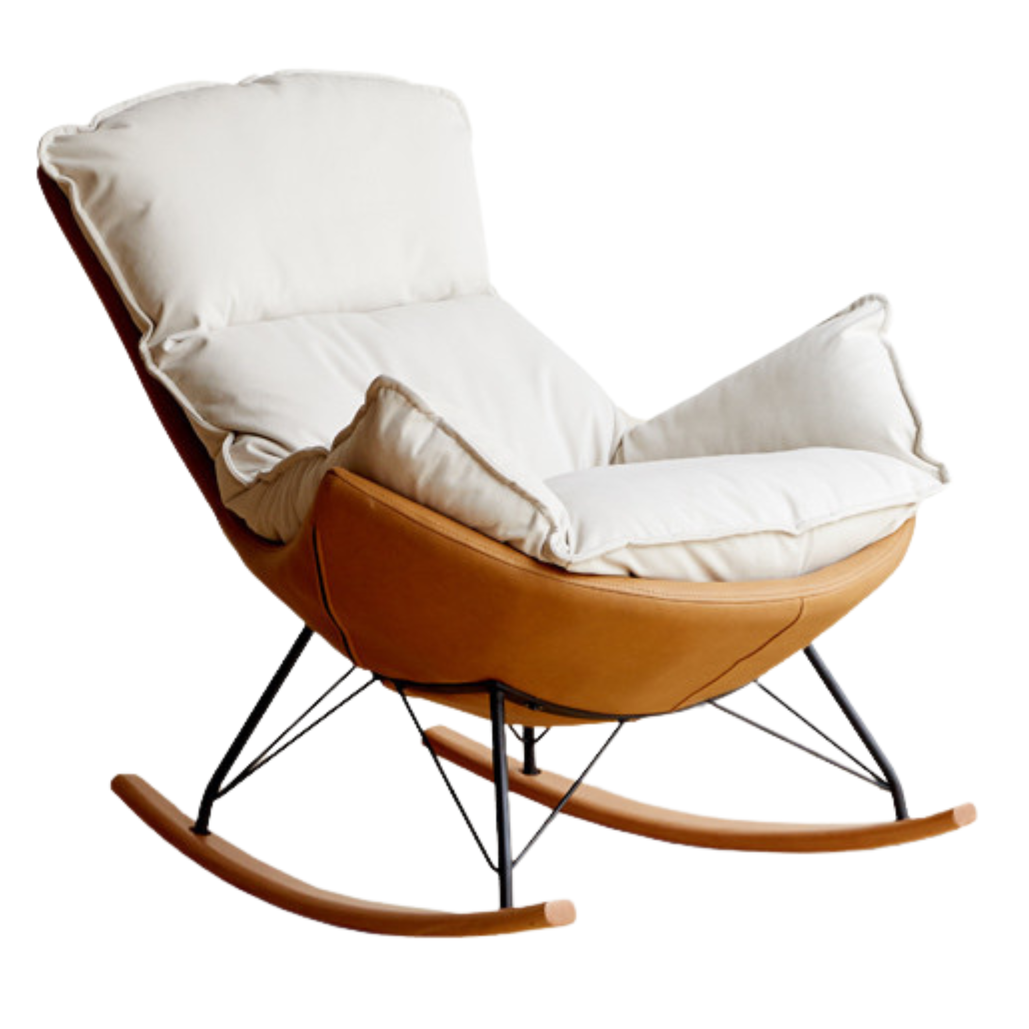 Mid Century Modern Rocking Armchair)