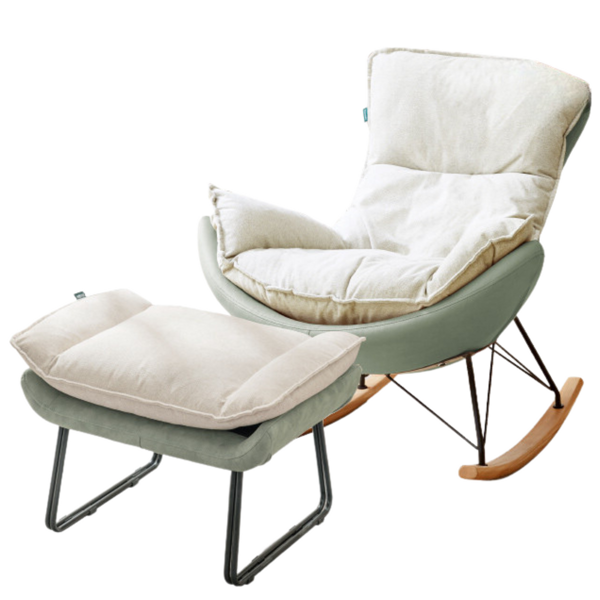 Fabric Rocking Lounge Chair with Soft Cushioned Seat - Best Seller