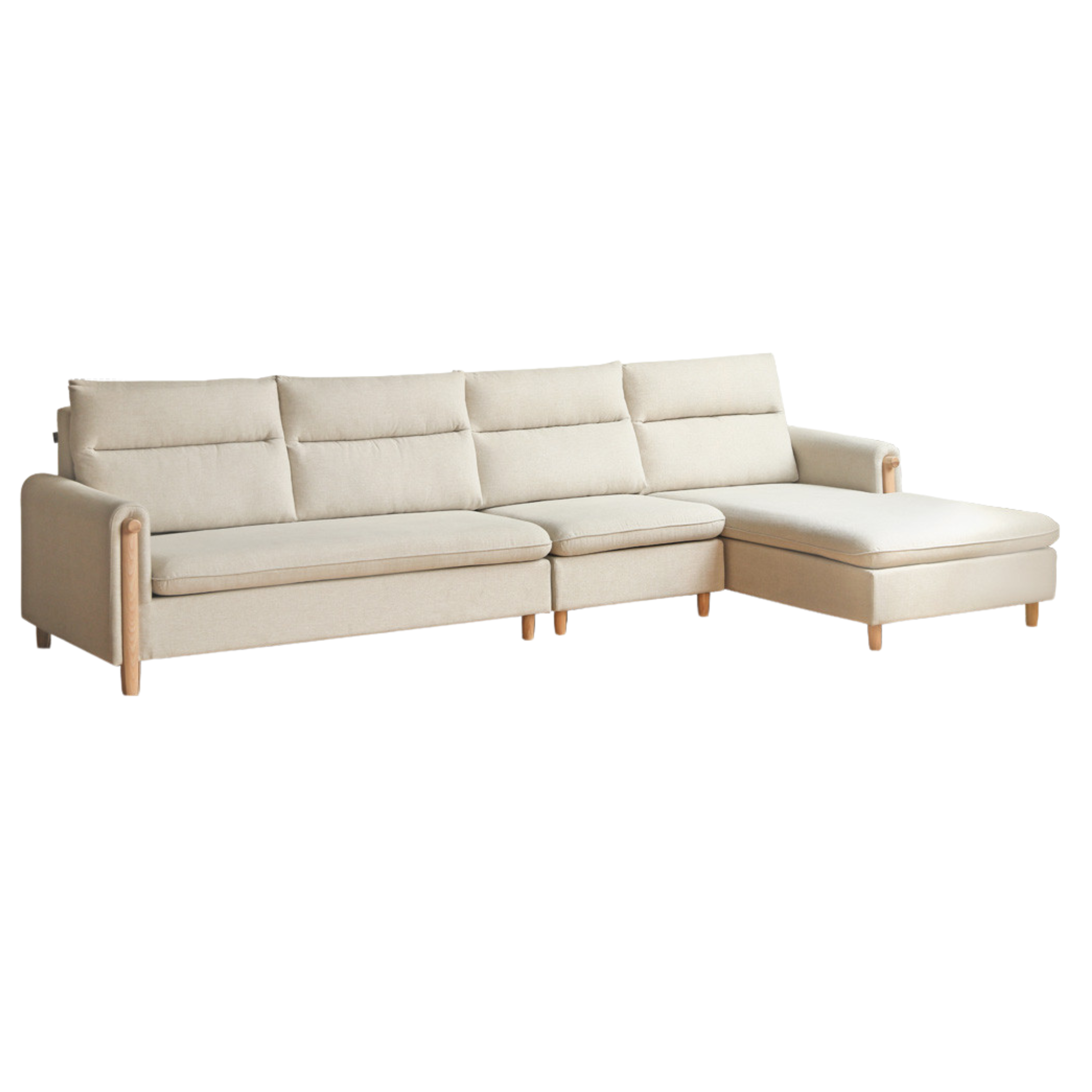 Fabric Contemporary Sectional Sofa with Relaxed Seating