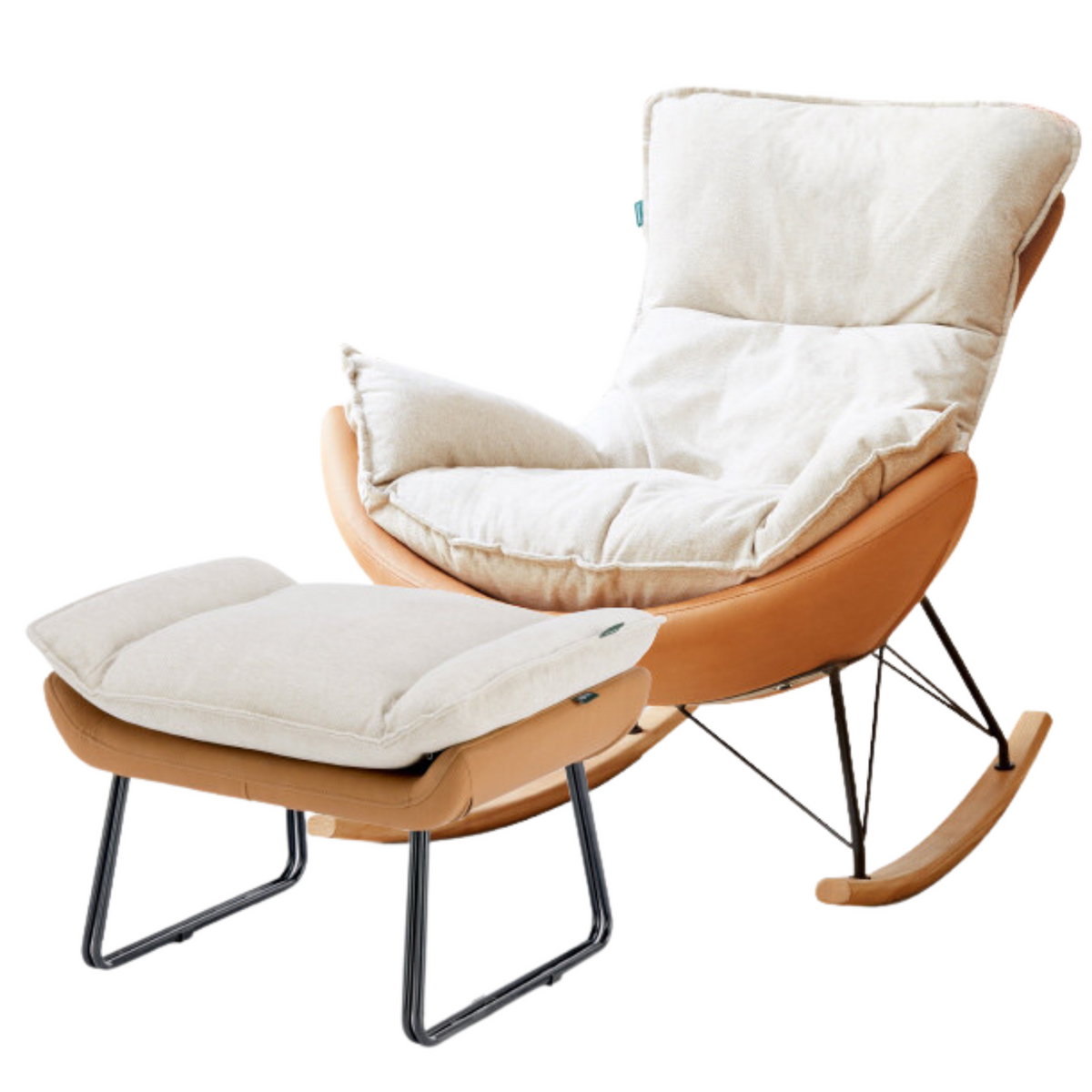Fabric Rocking Lounge Chair with Soft Cushioned Seat - Best Seller