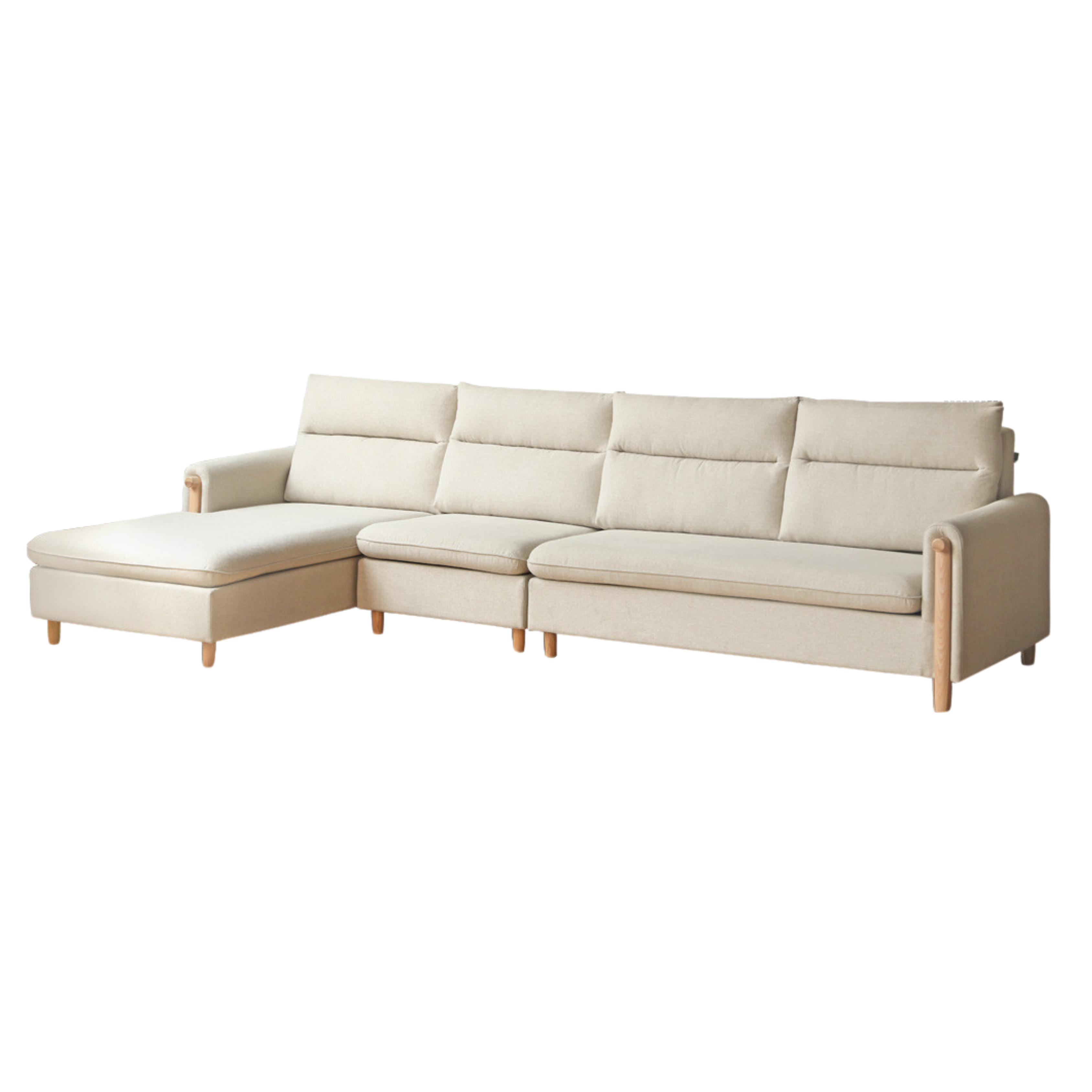Fabric Contemporary Sectional Sofa with Relaxed Seating