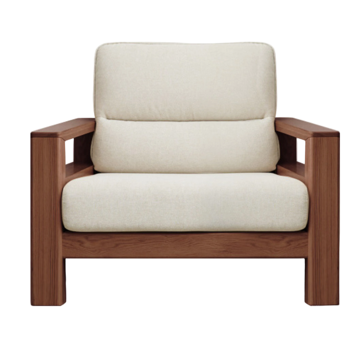 Ash, Black Walnut Solid Wood Oversized Sofa