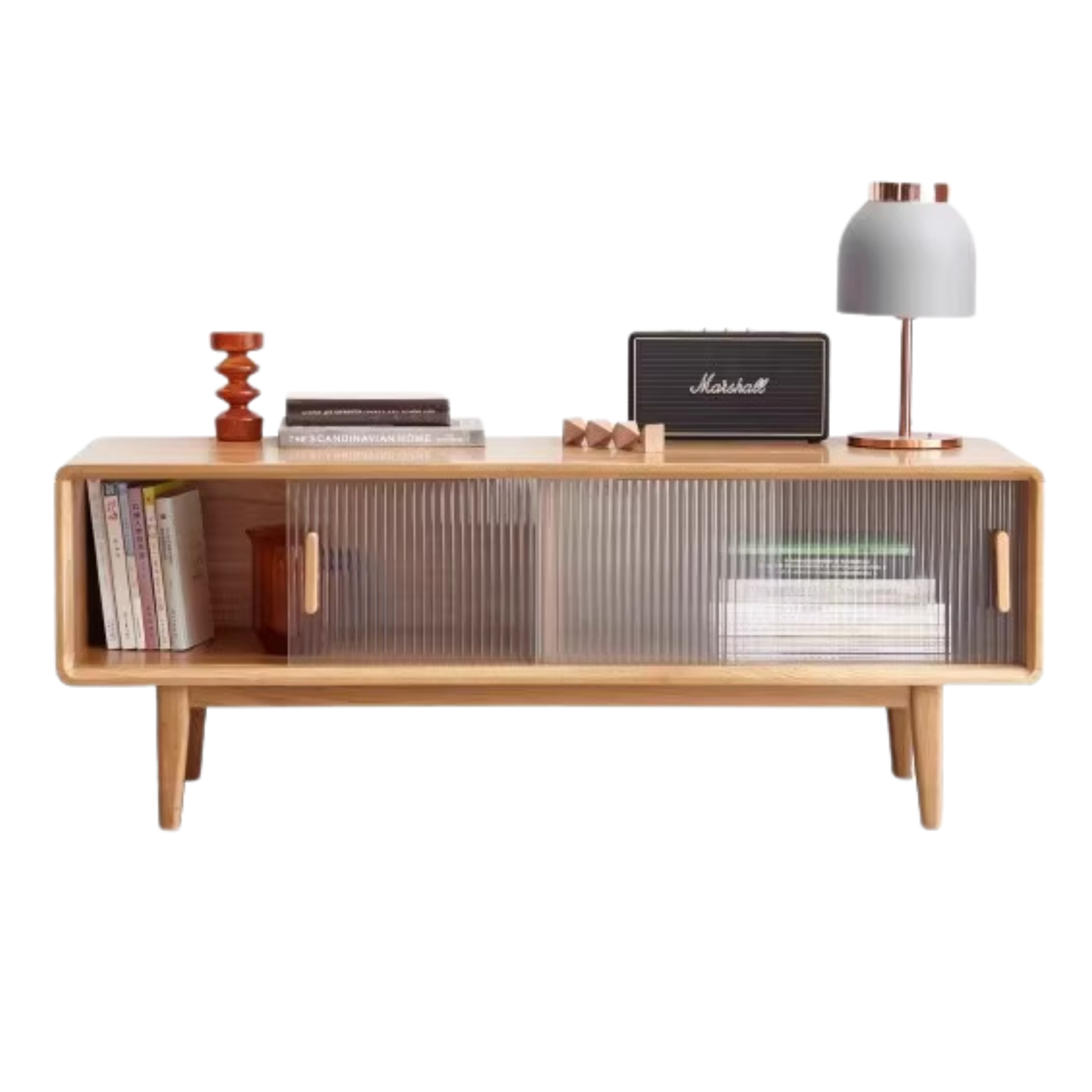 Oak, Beech Solid Wood, Solid RubberWood TV Stand