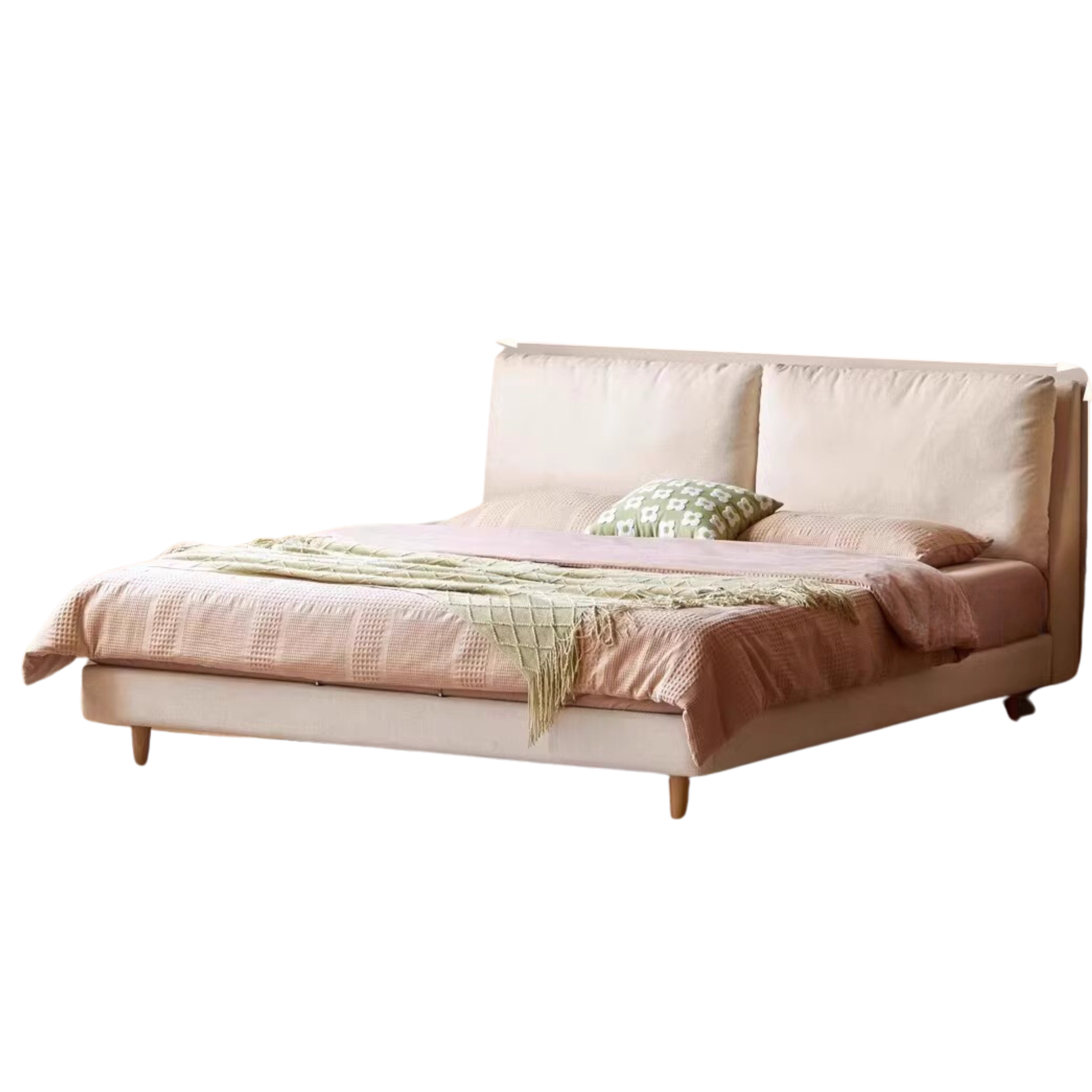 Imitation Cotton and Linen Fabric Bed