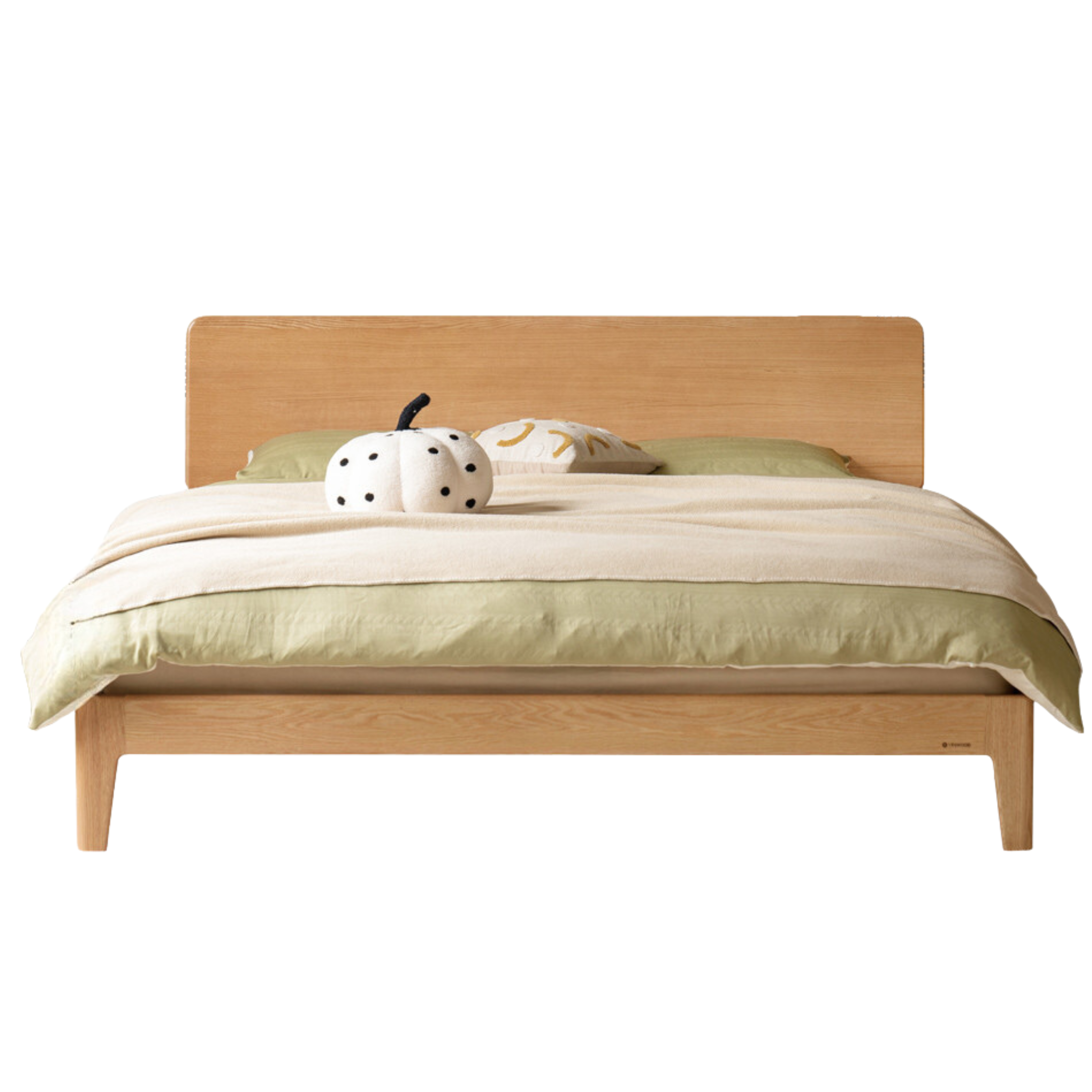Oak, Ash Solid Wood High Head Board Bed