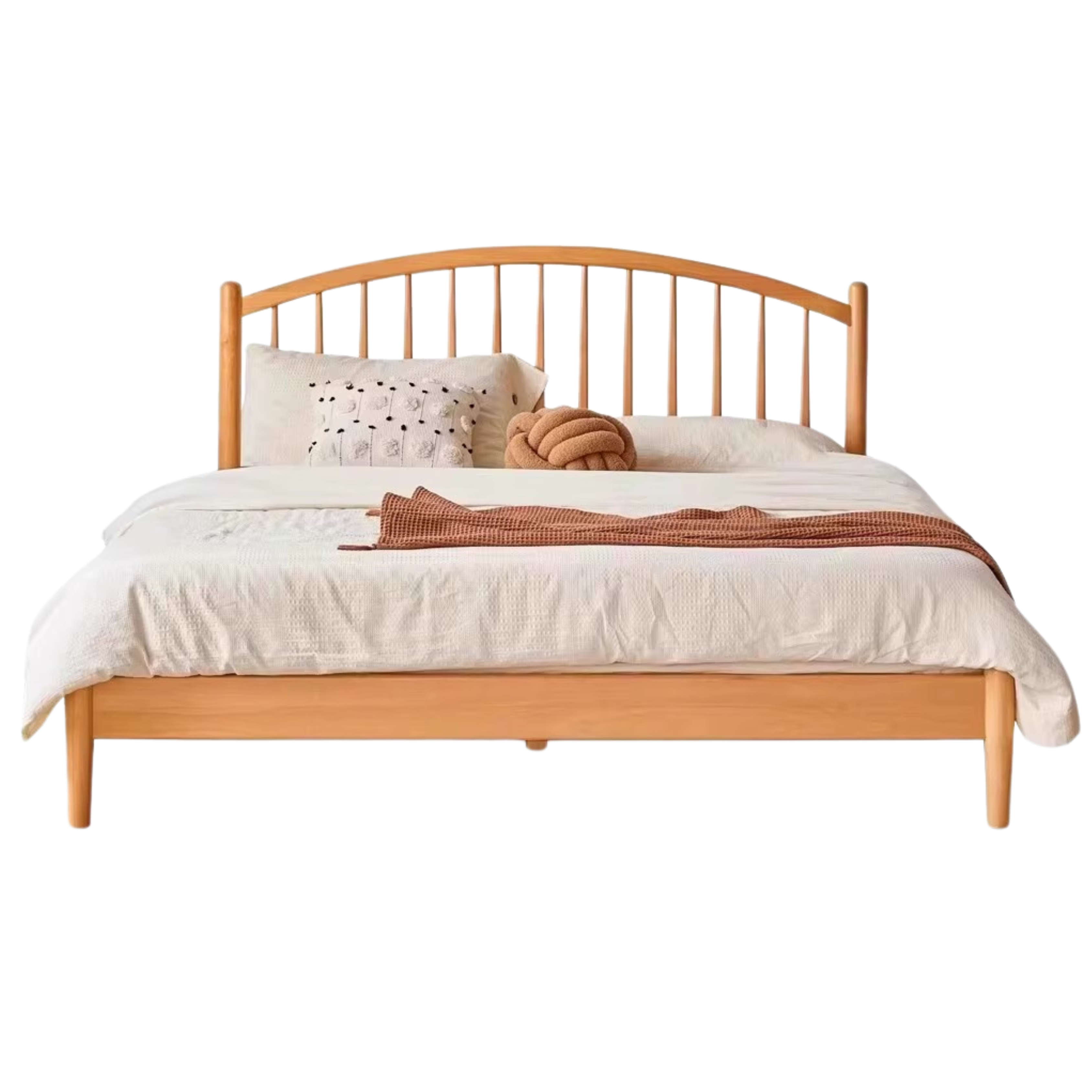 European Beech, Poplar Solid Wood Bed