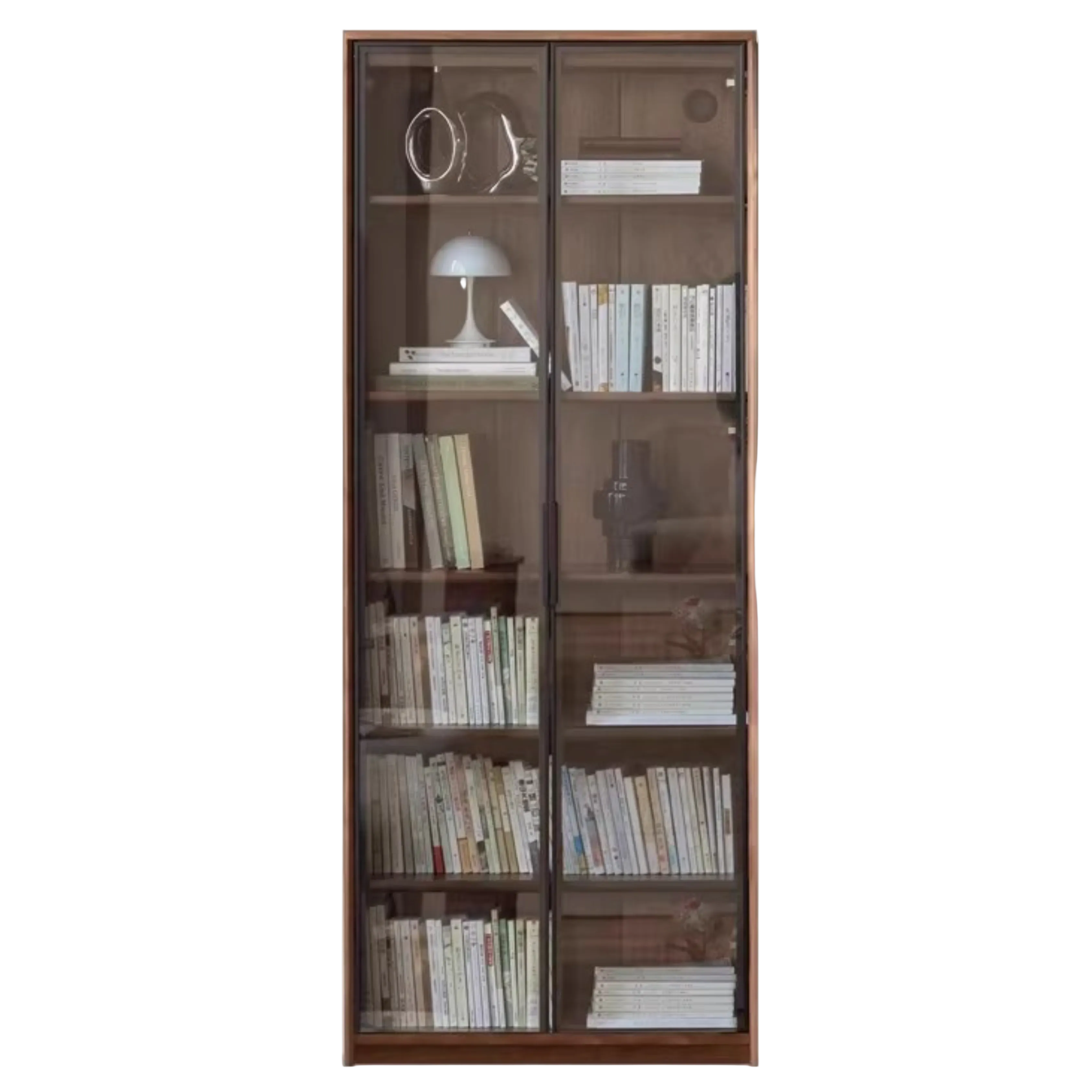 Black Walnut, Golden Sandalwood Solid Wood Bookshelf