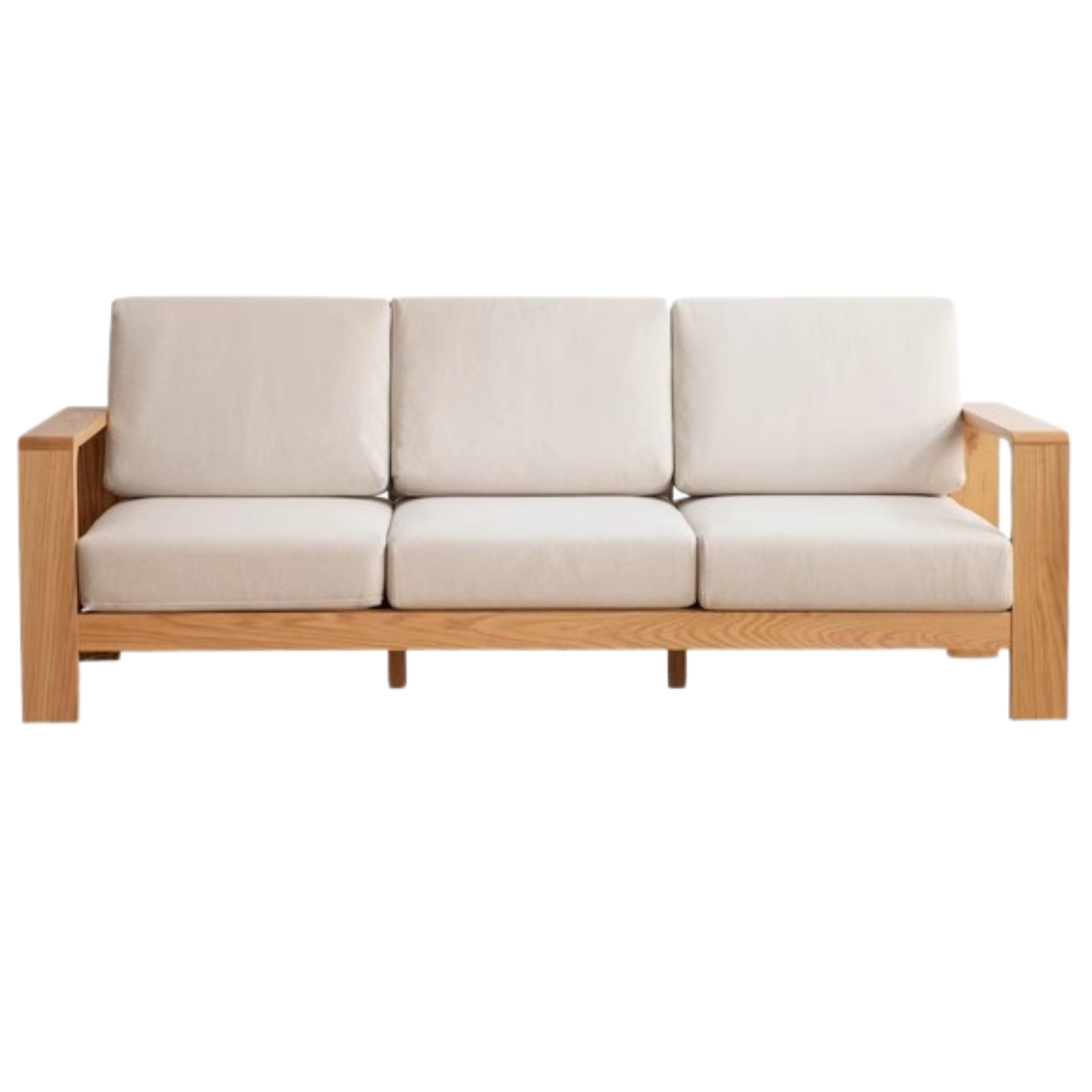 Oak, Poplar, Rubberwood, Beech Solid Wood Modern Fabric Sofa.