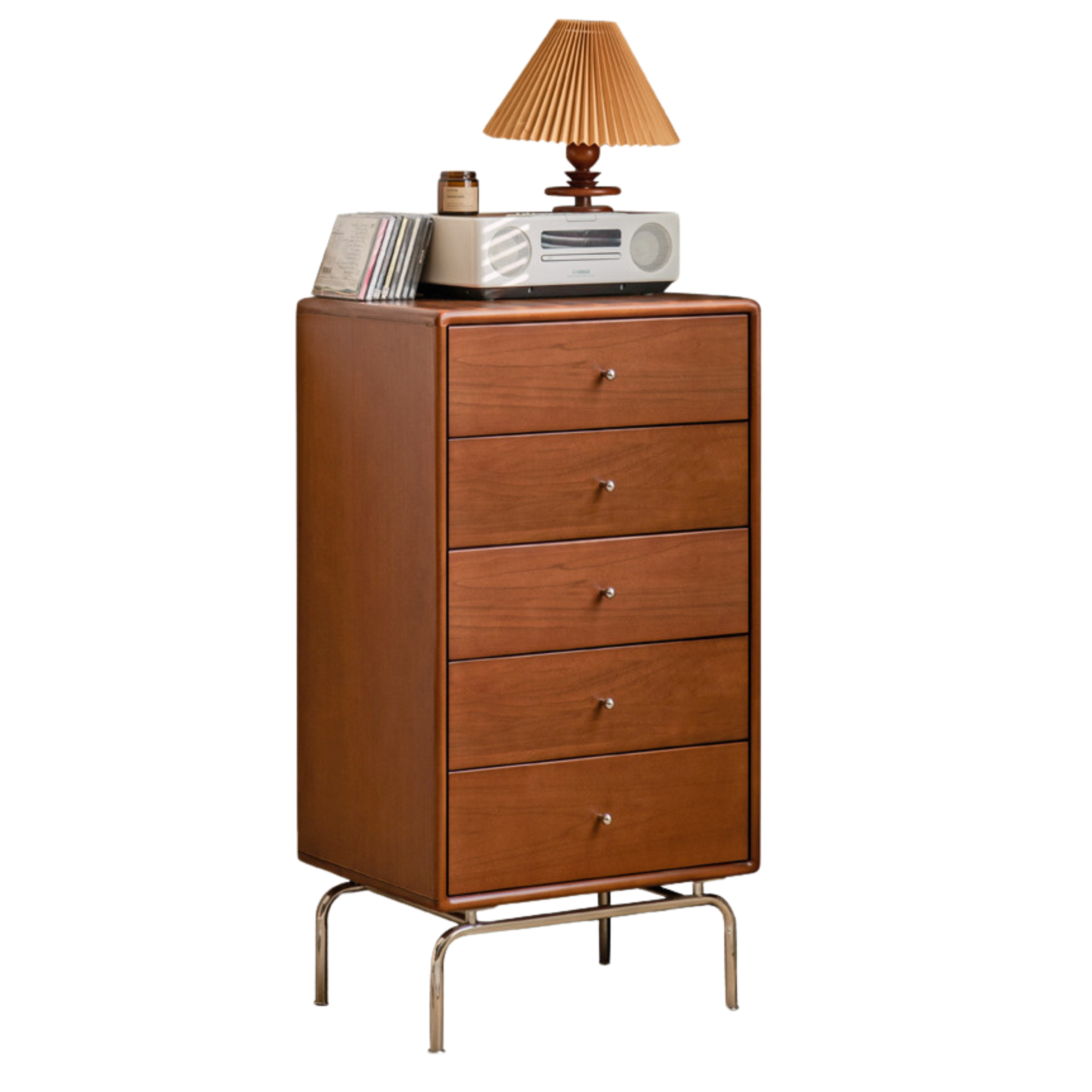 Poplar Solid Wood Retro Chest of Drawers