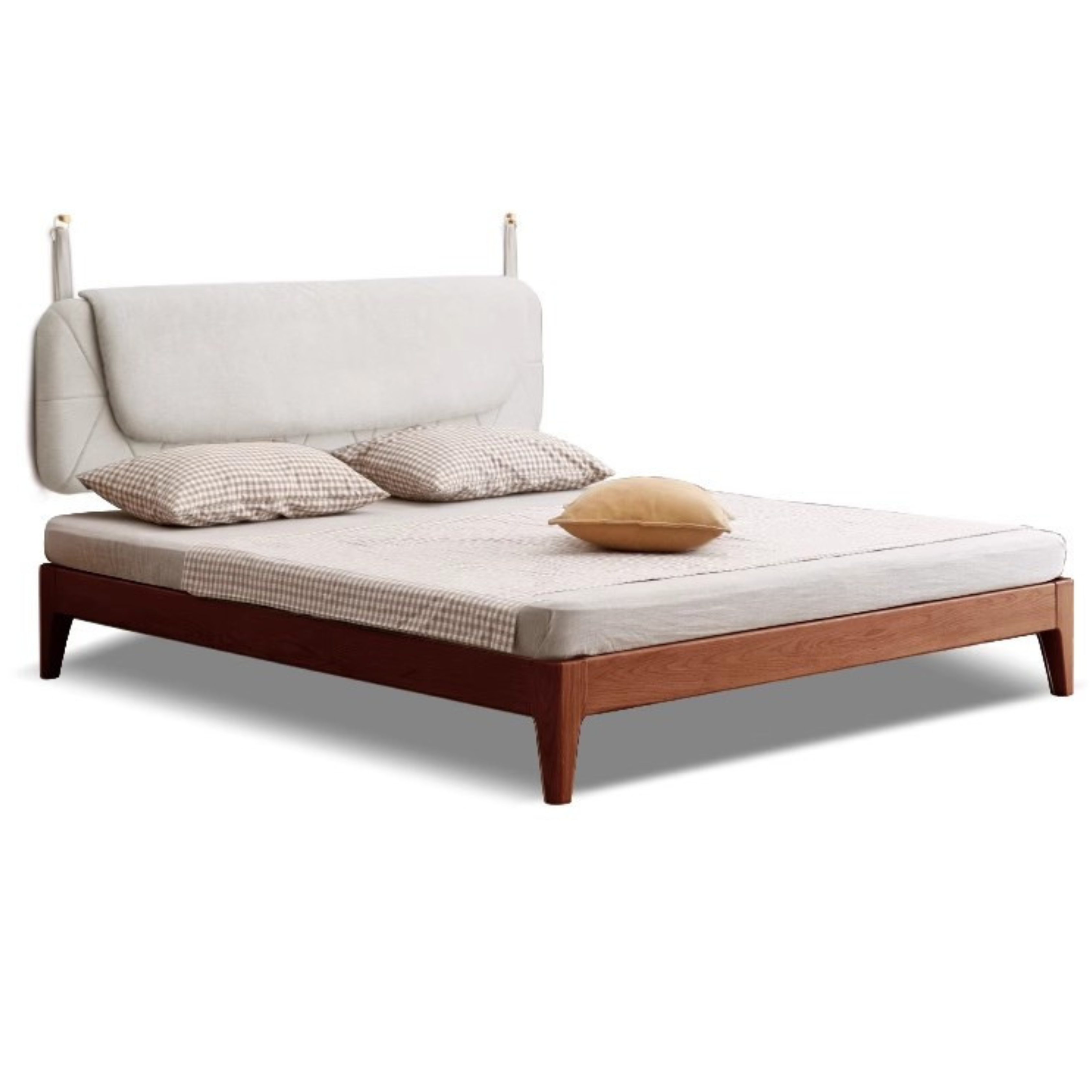 Oak, Ash Solid Wood Platform Bed, Headboard-Free Bed Modern Minimalist
