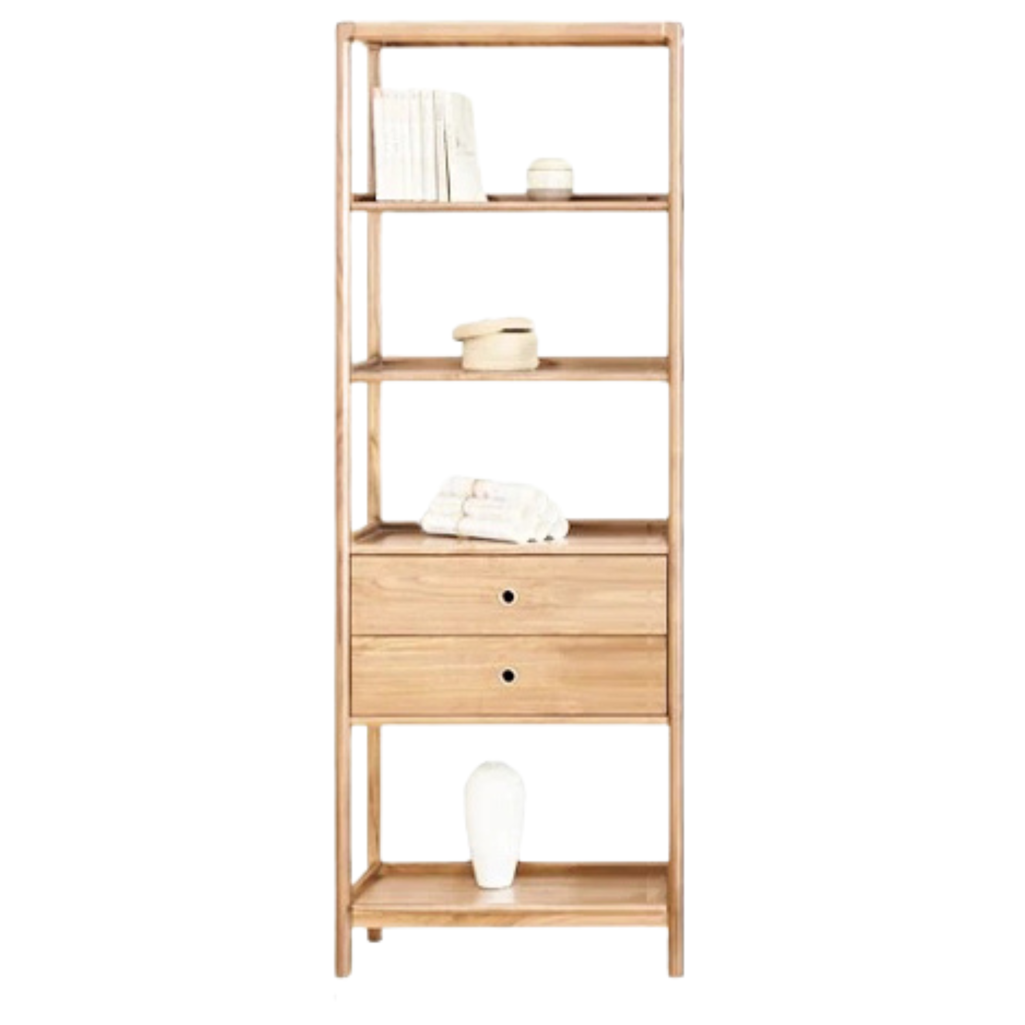 Ash Solid Wood Bookshelf Combined Bookcase Display Cabinet Wall Shelf