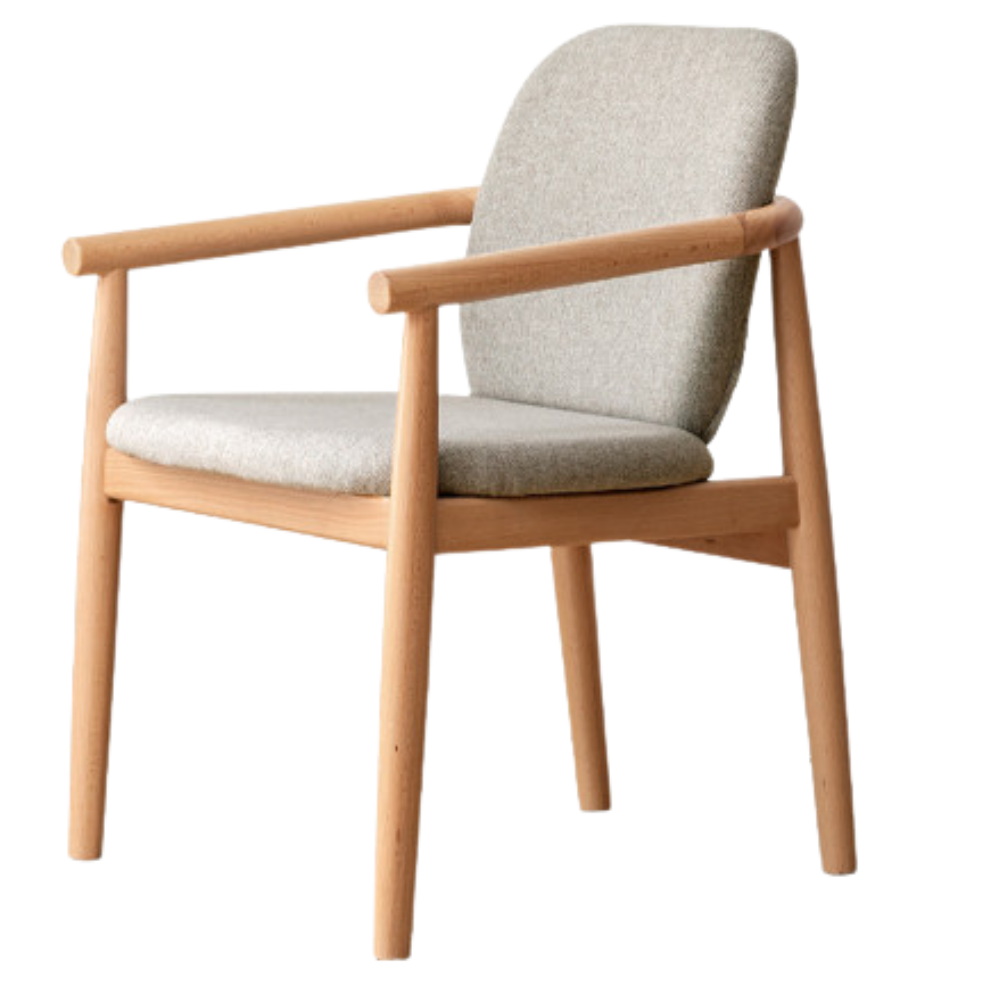 Beech Solid Wood Armchair Nordic)
