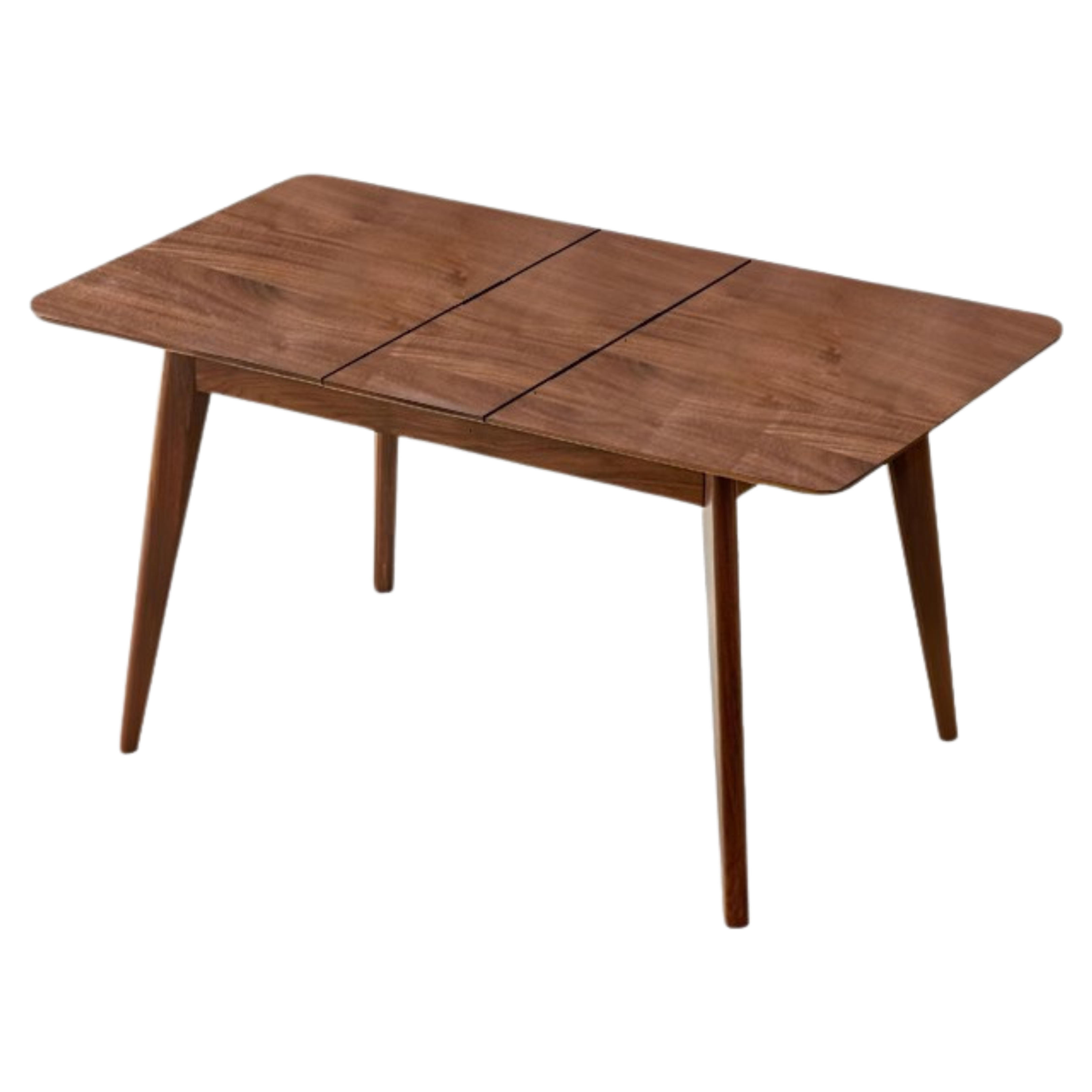 Black Walnut, Ash Solid Wood Telescopic Rock Slab Dining Table