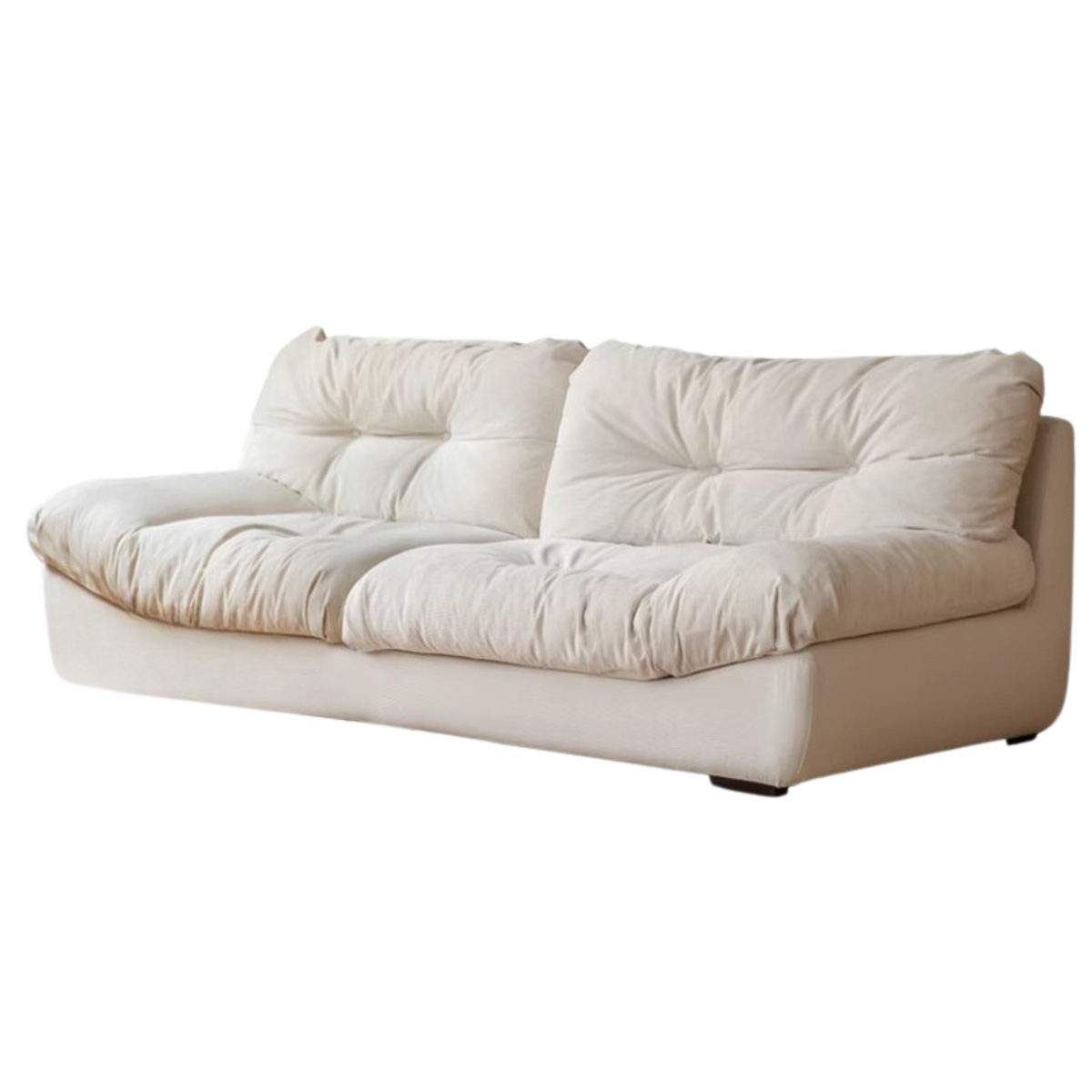 Fabric Italian Style Cloud Sofa With Russian Birch Wood Frame-